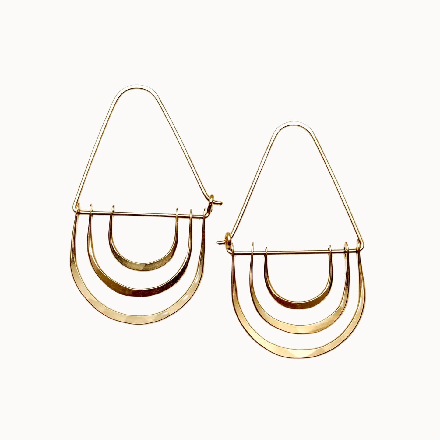Carolyn Keys Triple Arc Hoops Gold Filled-Carolyn Keys-Thistle Hill