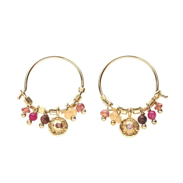 5 Octobre Suzie Tourmaline Rose Earrings-5 Octobre-Thistle Hill