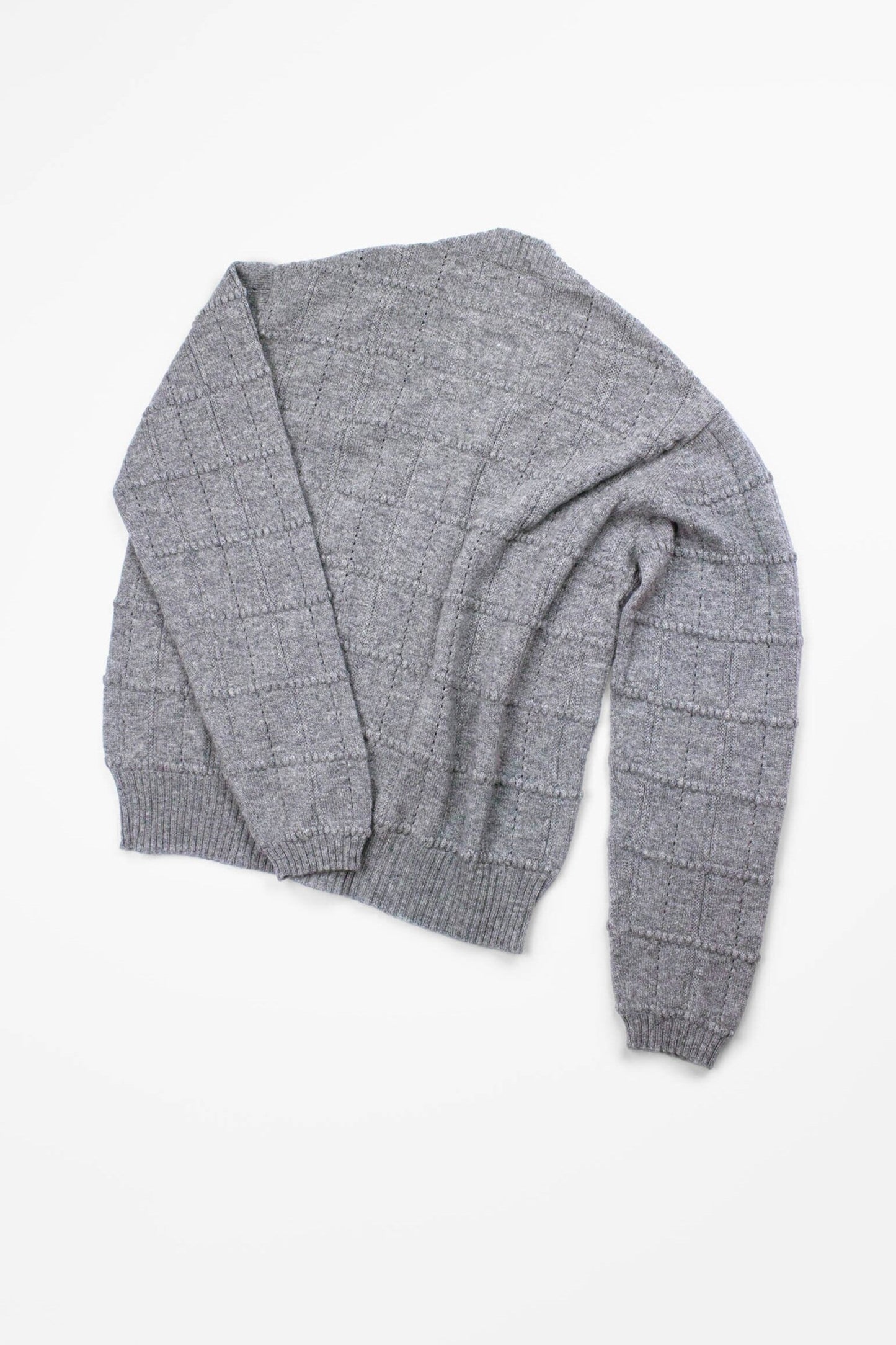 Ros Duke Gingham Cardigan Ash Grey