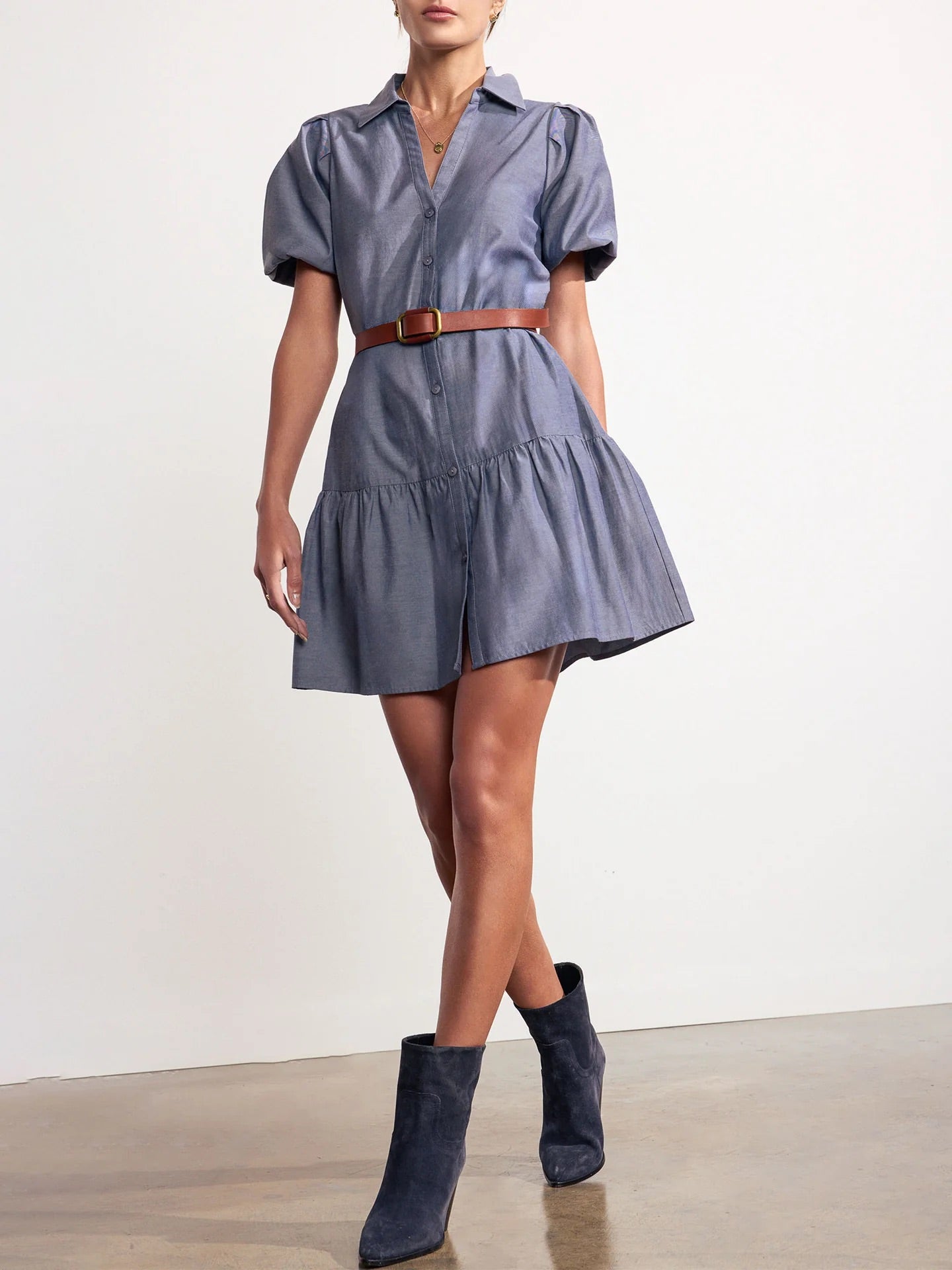 Brochu Walker Havana Mini Dress Washed Slate-Brochu Walker-Thistle Hill