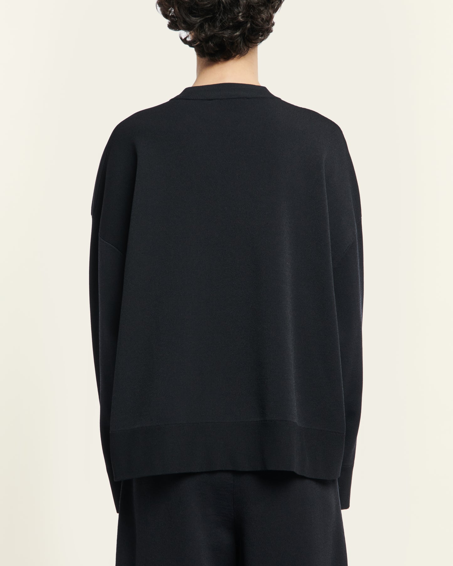 Studio Nicholson 16GG Oversized Crew Neck Darkest Navy-Studio Nicholson-Thistle Hill