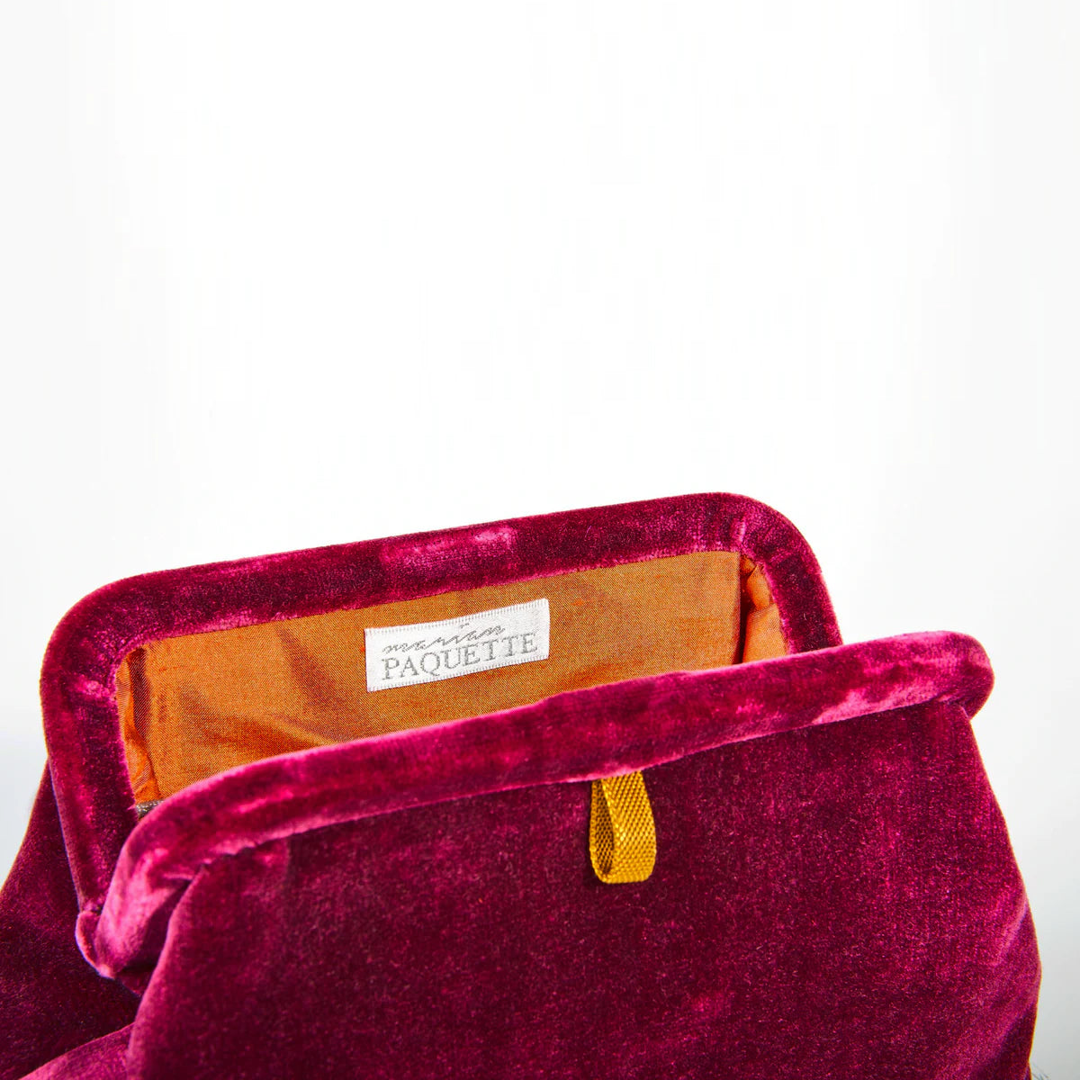 Marian Paquette Liette Velvet Clutch Magenta