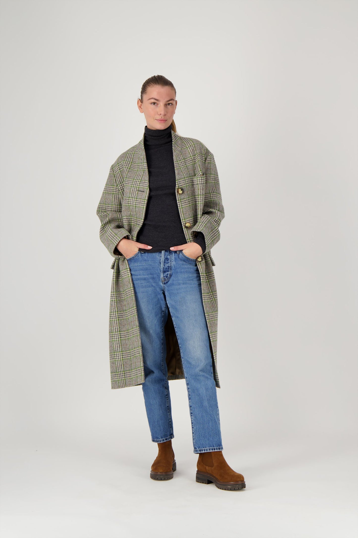 Pret Pour Partir Cecil Coat Green Check-Pret Pour Partir-Thistle Hill