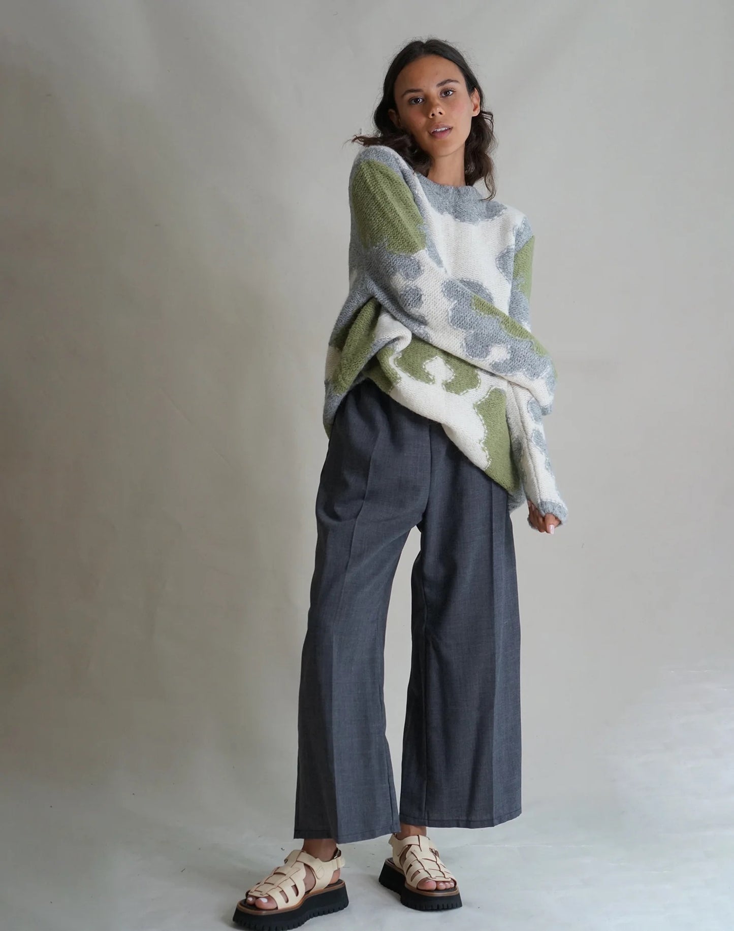 Proche Mid Century Jumper Moss