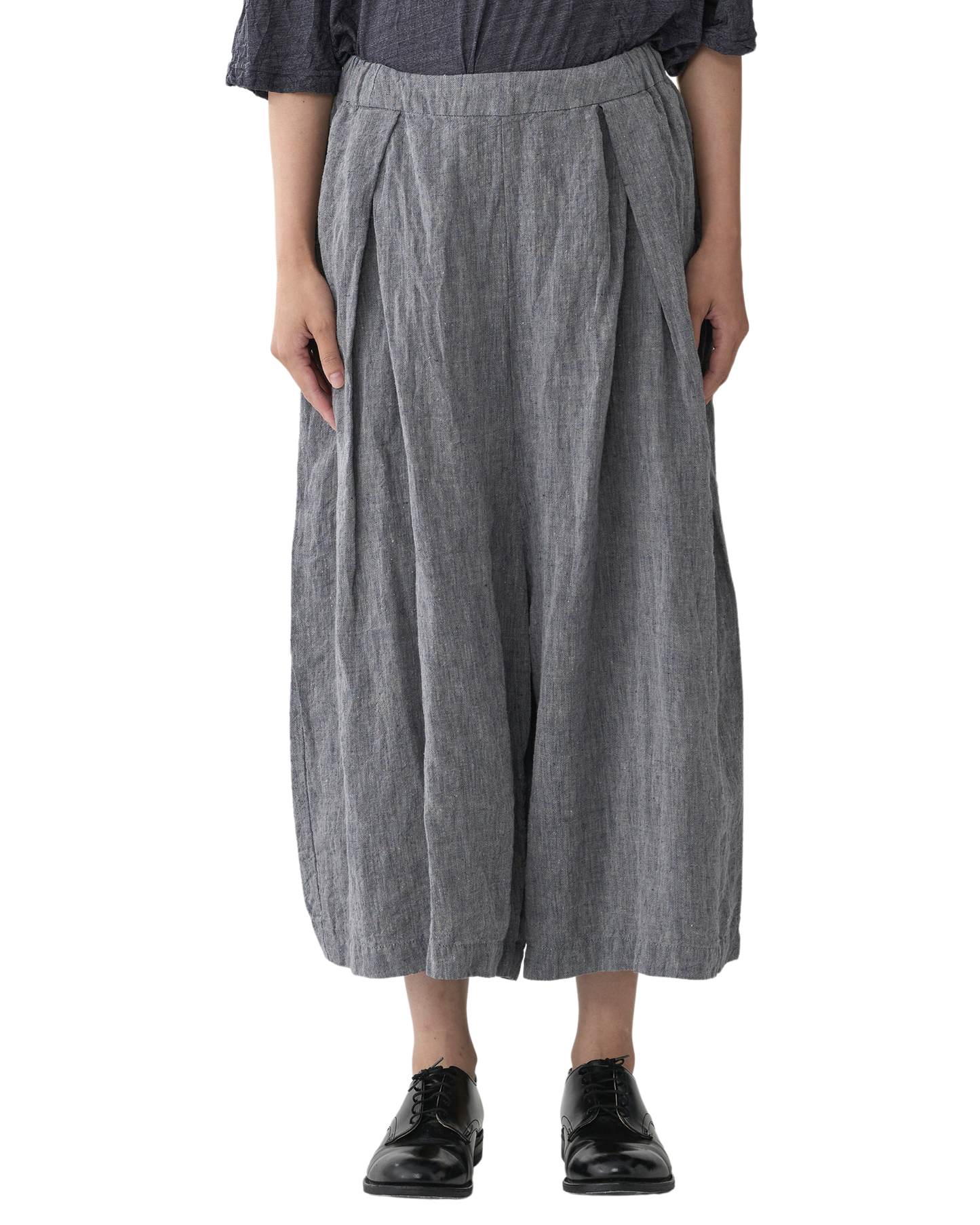 Pas de Calais Normandy Linen Wide Pants Navy-Pas De Calais-Thistle Hill