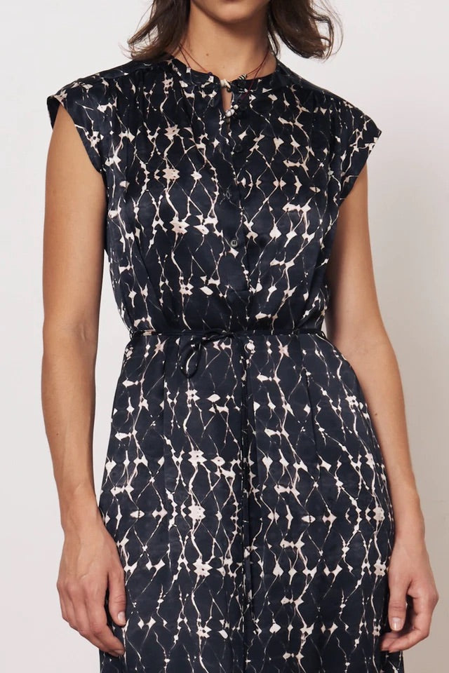 Raquel Allegra Zaire Midi Dress Charcoal-Raquel Allegra-Thistle Hill