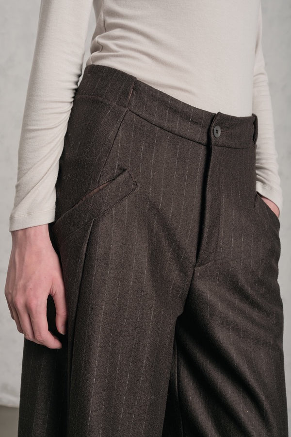 Transit Pinstriped Light Wool Trouser Coco-Transit-Thistle Hill