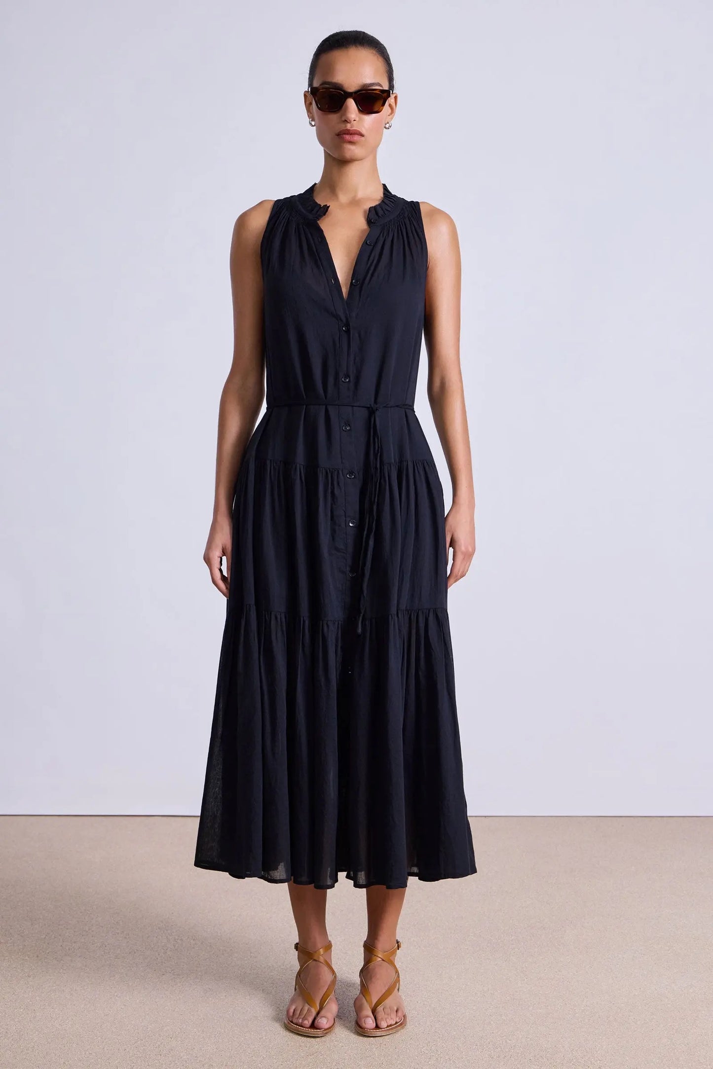 Apiece Apart Trinidad Tank Dress Black-Apiece Apart-Thistle Hill