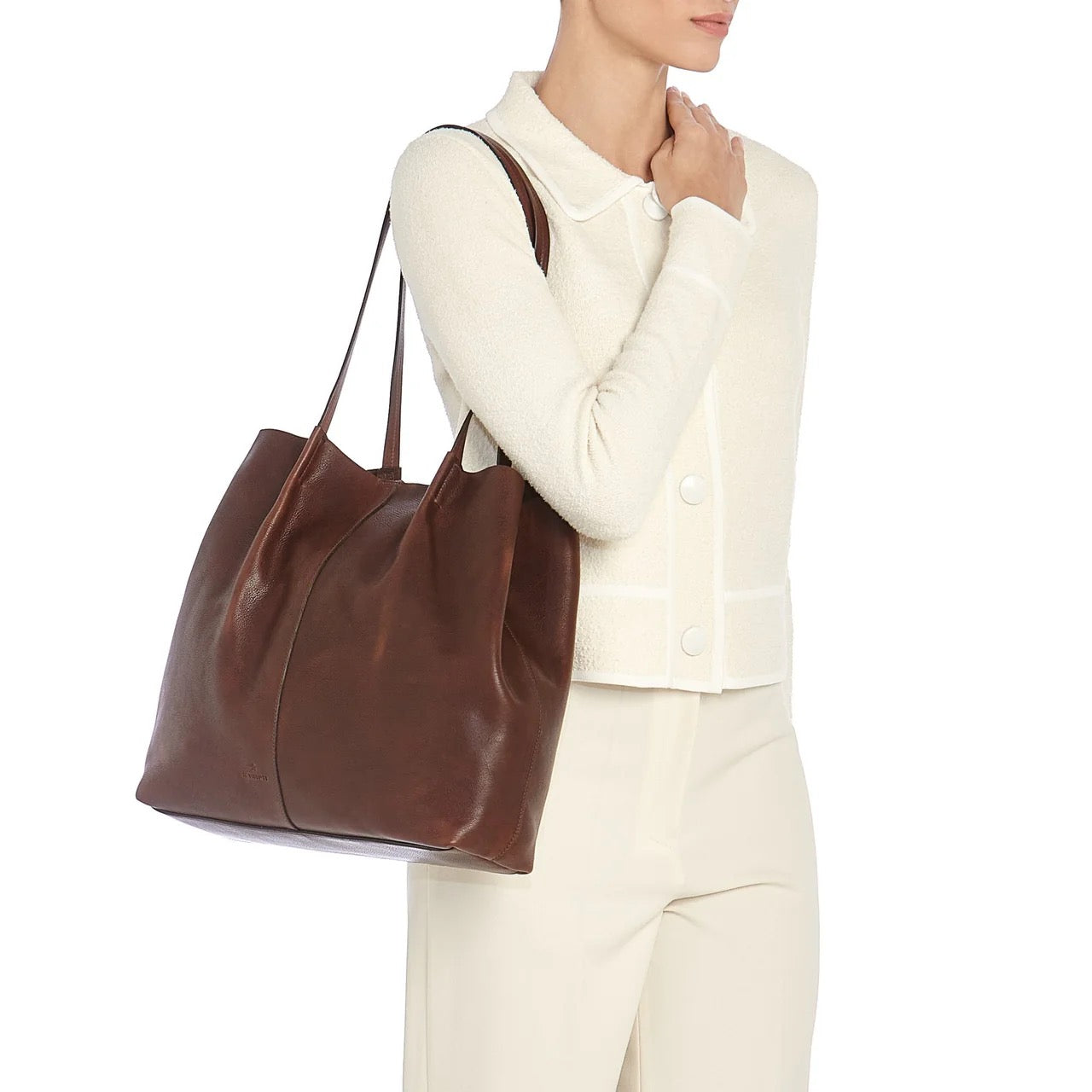 Il Bisonte Nina Tote Bag Coffee-Il Bisonte-Thistle Hill