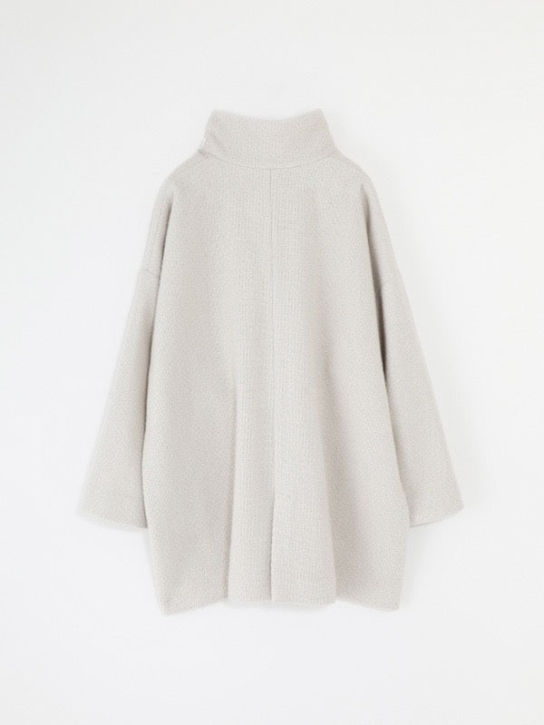 Evam Eva Renew Wool Stand Short Coat Ivory-Evam Eva-Thistle Hill