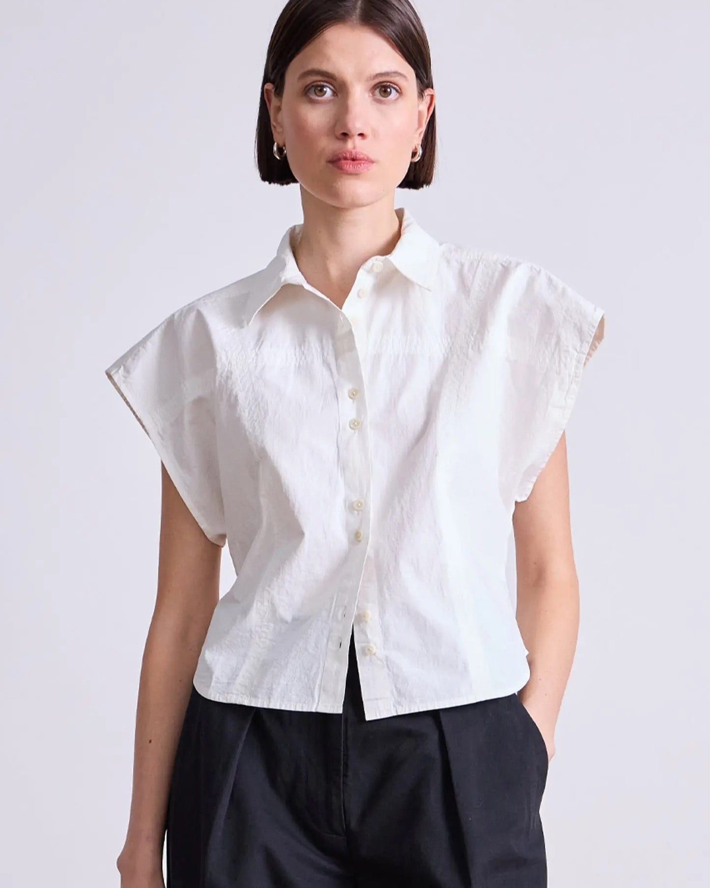 Apiece Apart Toni Sleeveless Top Cream-Apiece Apart-Thistle Hill