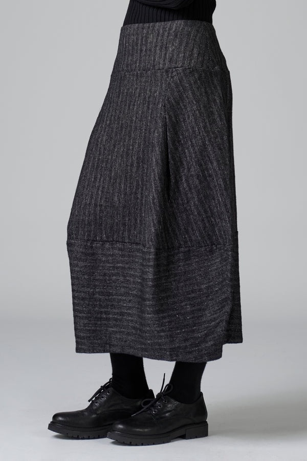 Transit Lined Skirt Bombé Shape in Herringbone-Transit-Thistle Hill