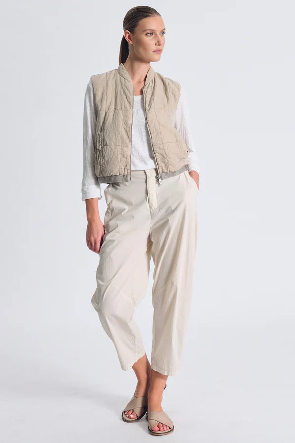 Transit Padded Silk Blend Vest in Sand-Transit-Thistle Hill