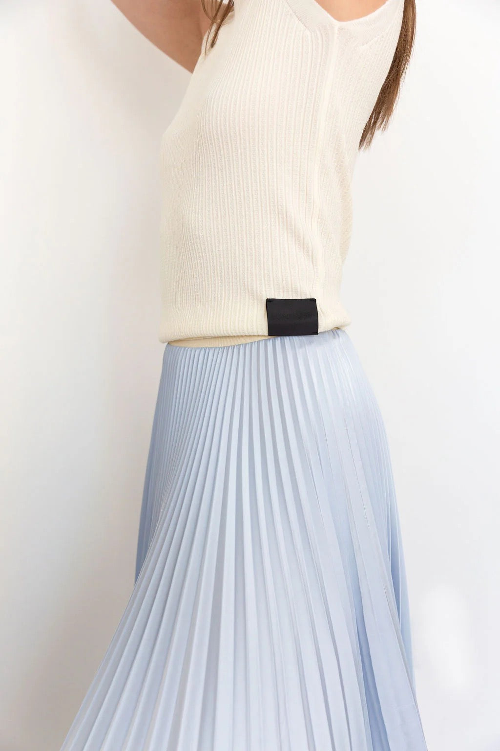 Loyd Ford Classic Satin Midi Skirt Powder Blue-Loyd Ford-Thistle Hill