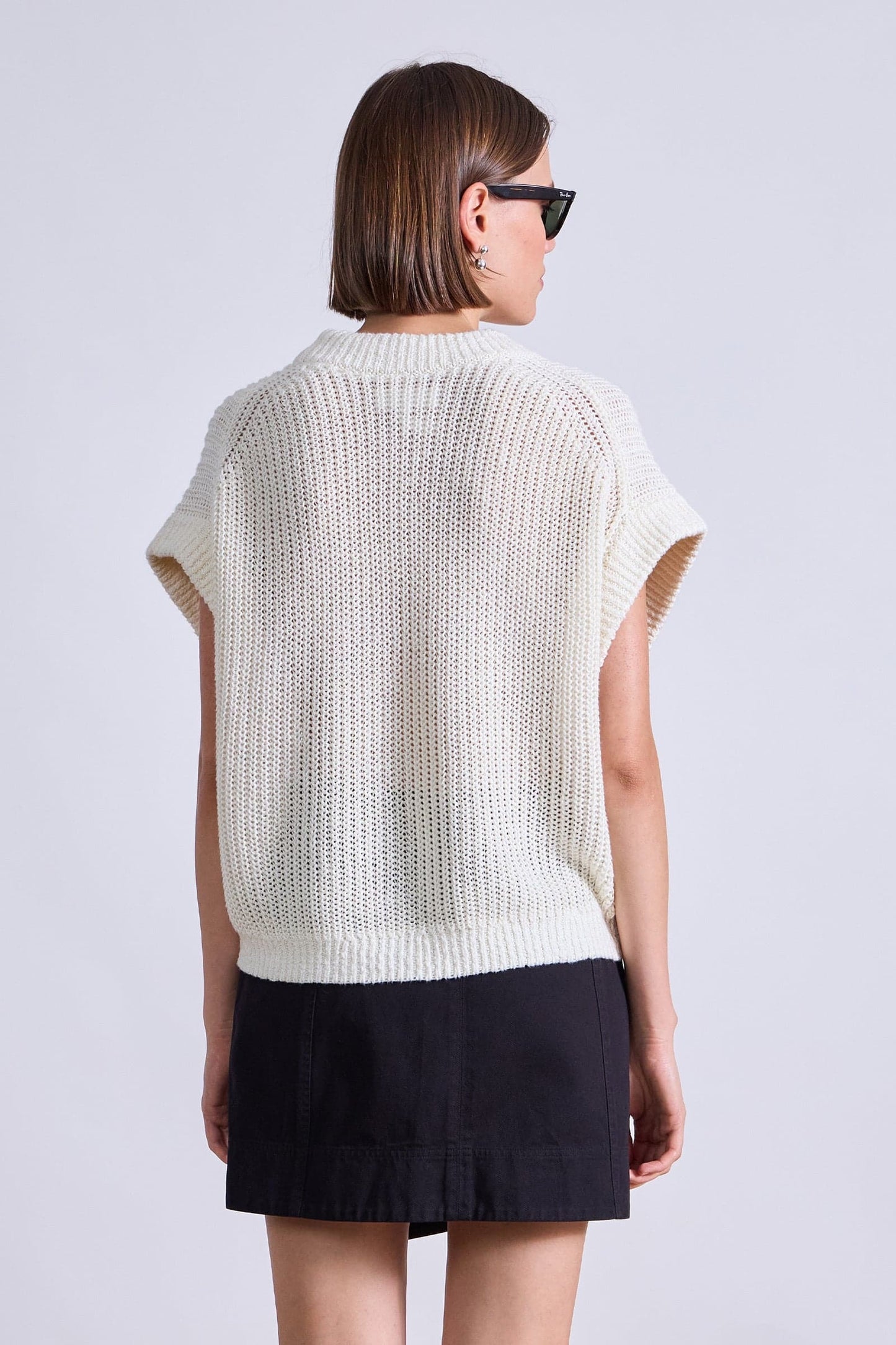 Apiece Apart Oliva Linen Vest Cream-Apiece Apart-Thistle Hill