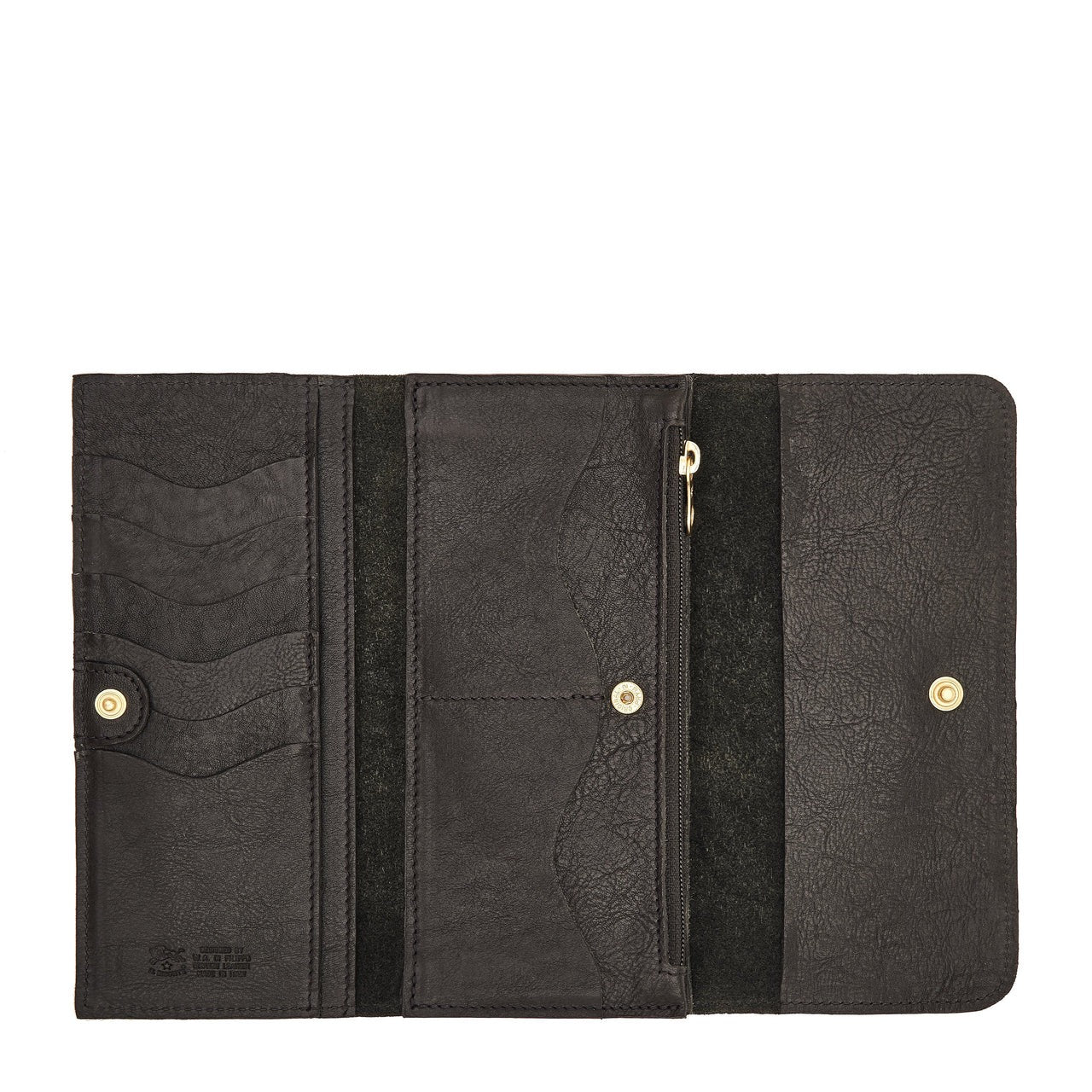 Il Bisonte Women's Continental Wallet Black-Il Bisonte-Thistle Hill