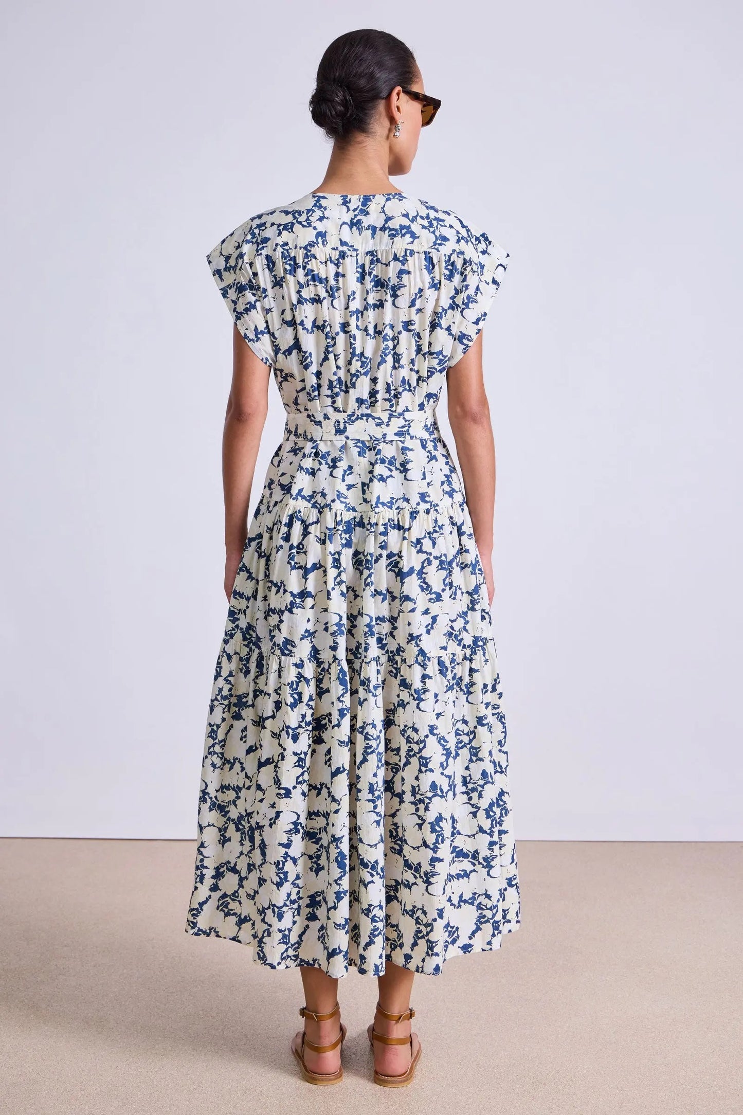 Apiece Apart Agathe Tier Maxi Dress Alina Floral Cream-Apiece Apart-Thistle Hill