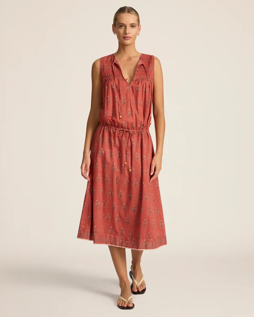 Hannah Art Wear Alejandra Midi Dress Palma Quartz-Hannah Art Wear-Thistle Hill