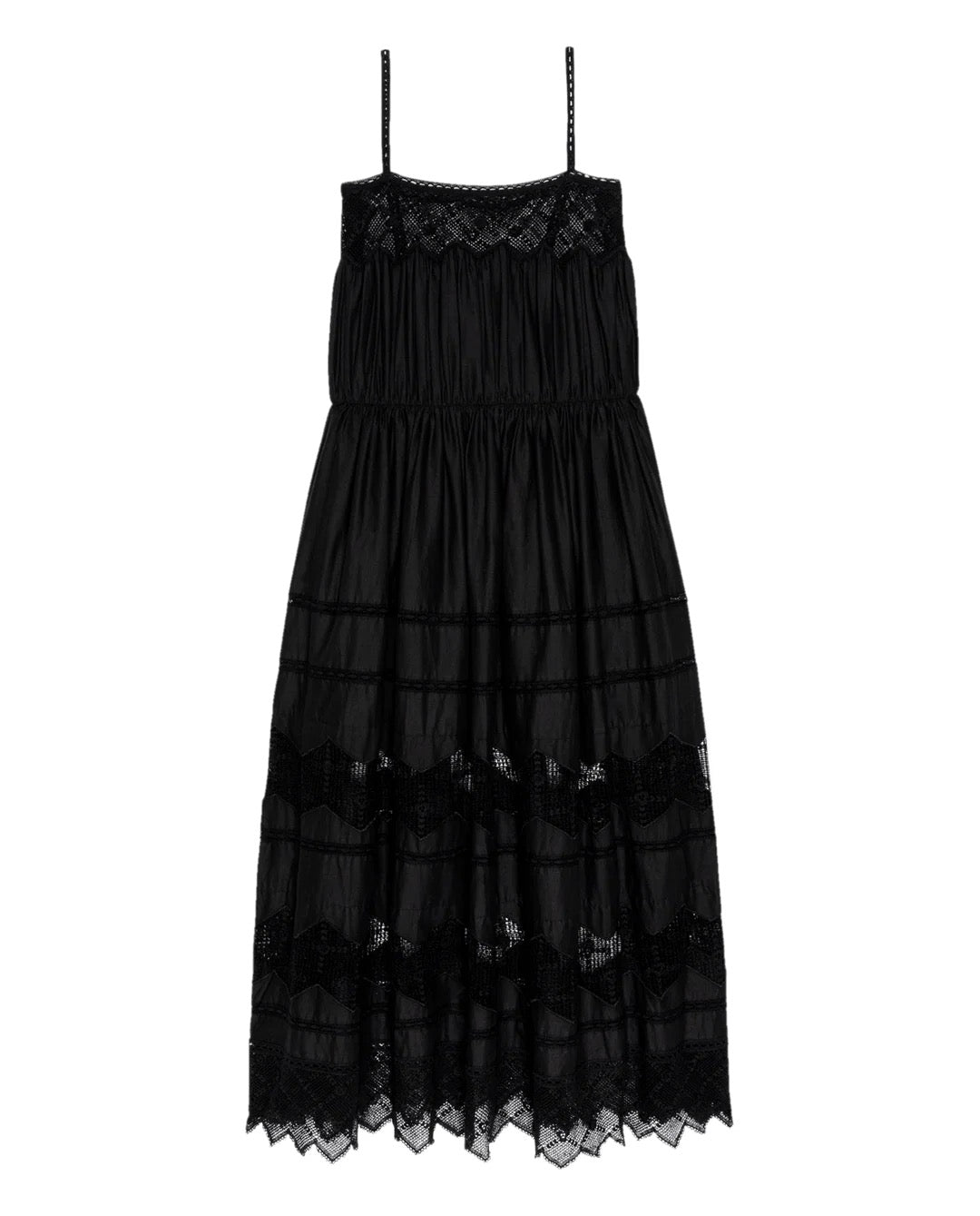 The Great Rosette Crochet Dress Black-The Great-Thistle Hill