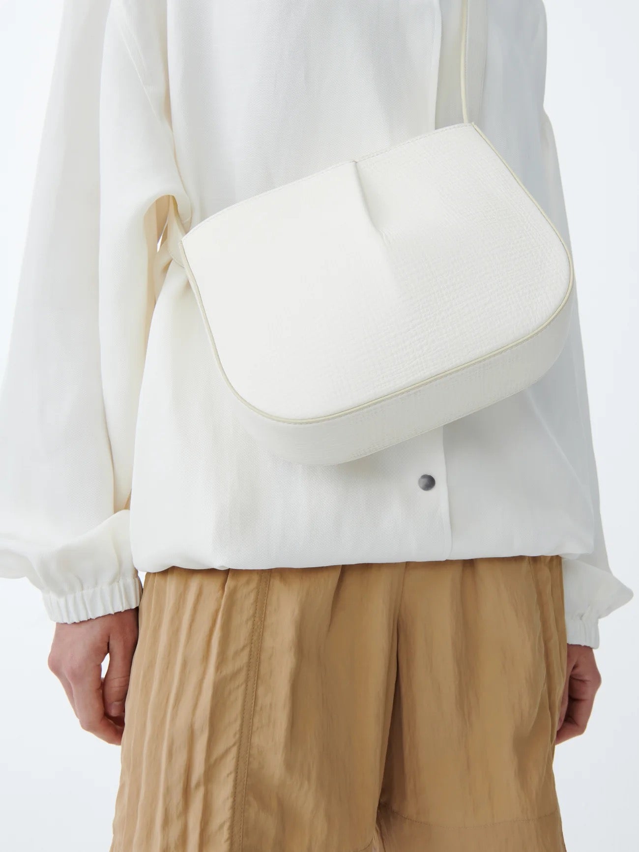Studio Nicholson Fortuna Pleated Crossbody Parchment-Studio Nicholson-Thistle Hill
