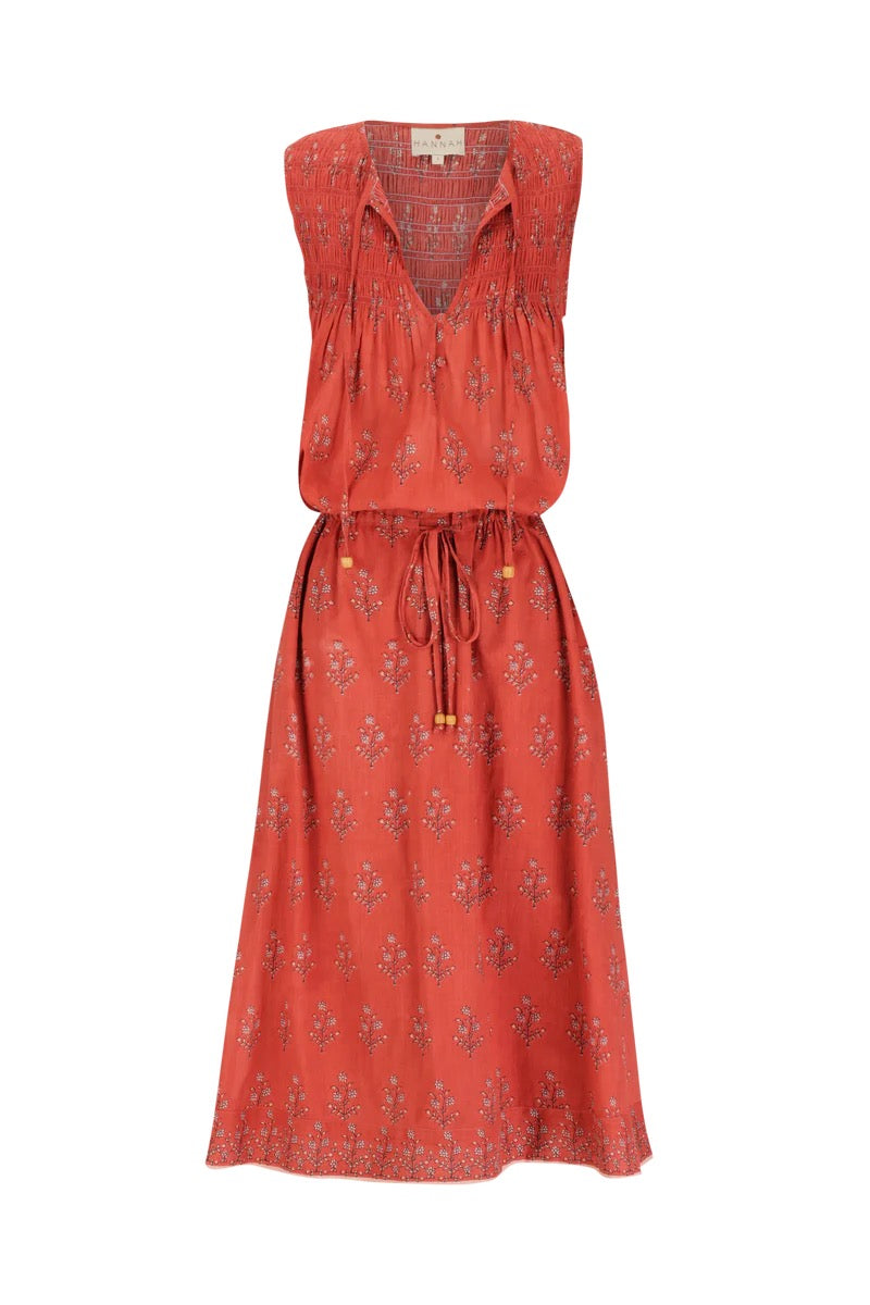 Hannah Art Wear Alejandra Midi Dress Palma Quartz-Hannah Art Wear-Thistle Hill