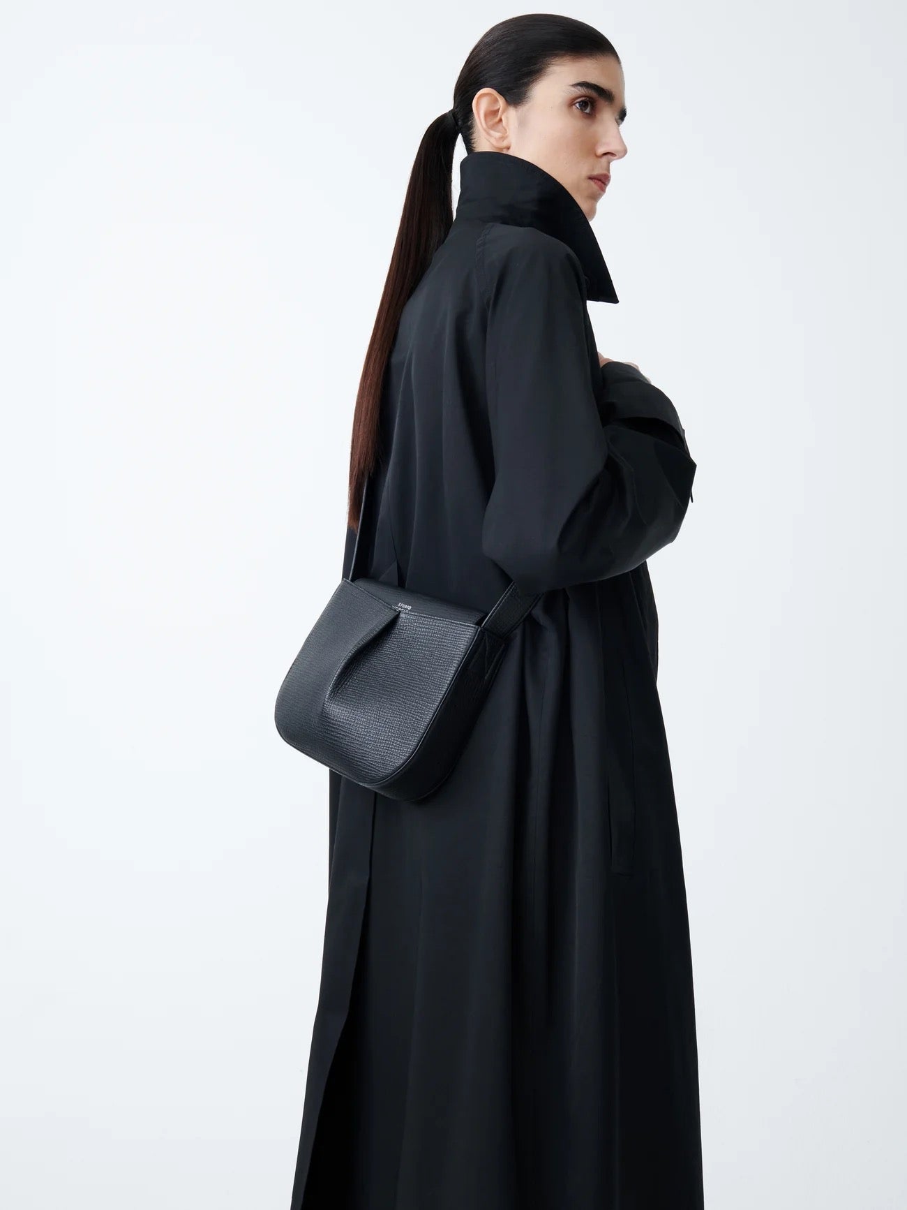 Studio Nicholson Fortuna Pleated Crossbody Black-Studio Nicholson-Thistle Hill