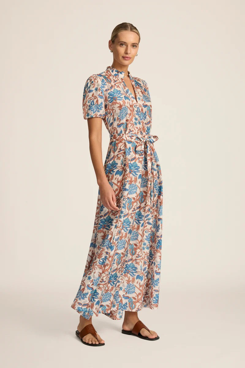 Hannah Art Wear Oceanus Maxi Dress Fernando Azure-Hannah Art Wear-Thistle Hill