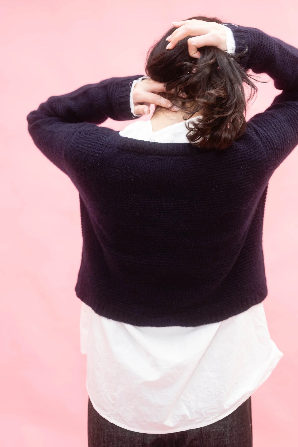 Sula Textured Flower Cardigan Dark Navy-Sula-Thistle Hill