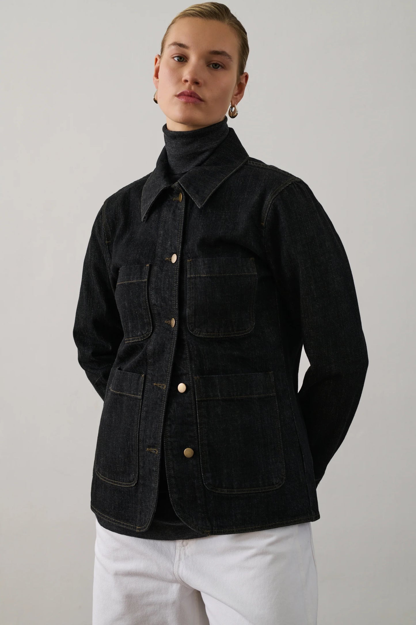 Soeur Garry Jacket Raw Black Denim-Soeur-Thistle Hill