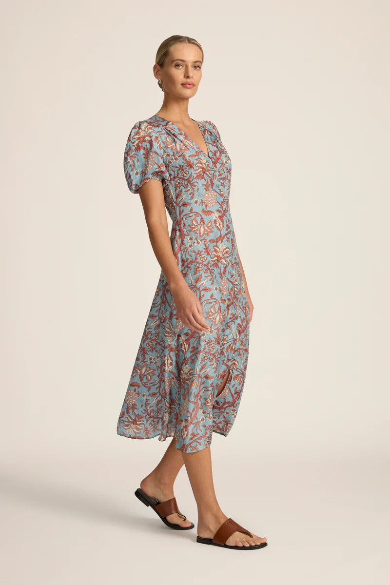 Hannah Art Wear Olivia Midi Dress Fernando Sky-Hannah Art Wear-Thistle Hill