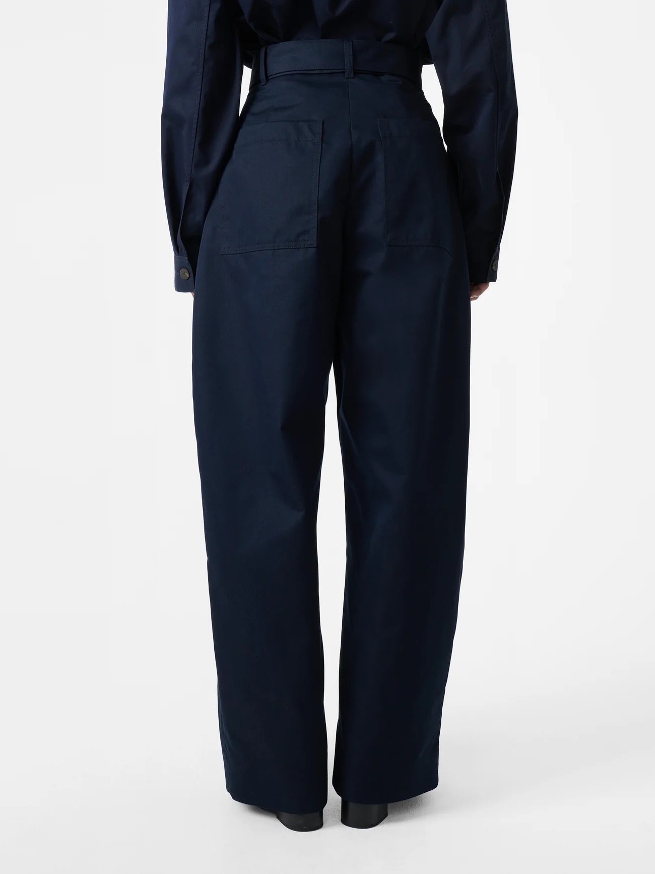 Studio Nicholson Belted Round Leg Pant Darkest Navy-Studio Nicholson-Thistle Hill