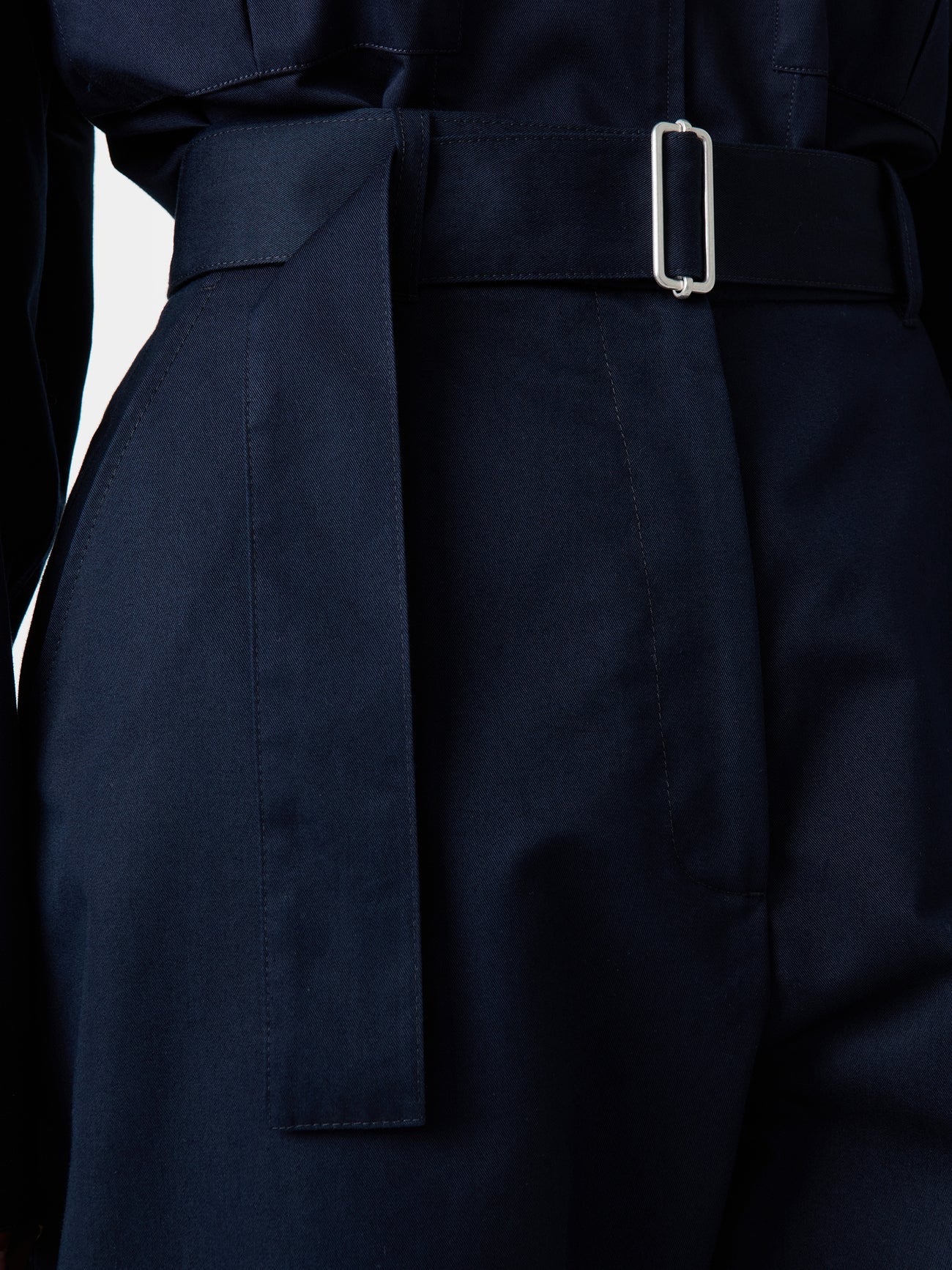Studio Nicholson Belted Round Leg Pant Darkest Navy-Studio Nicholson-Thistle Hill