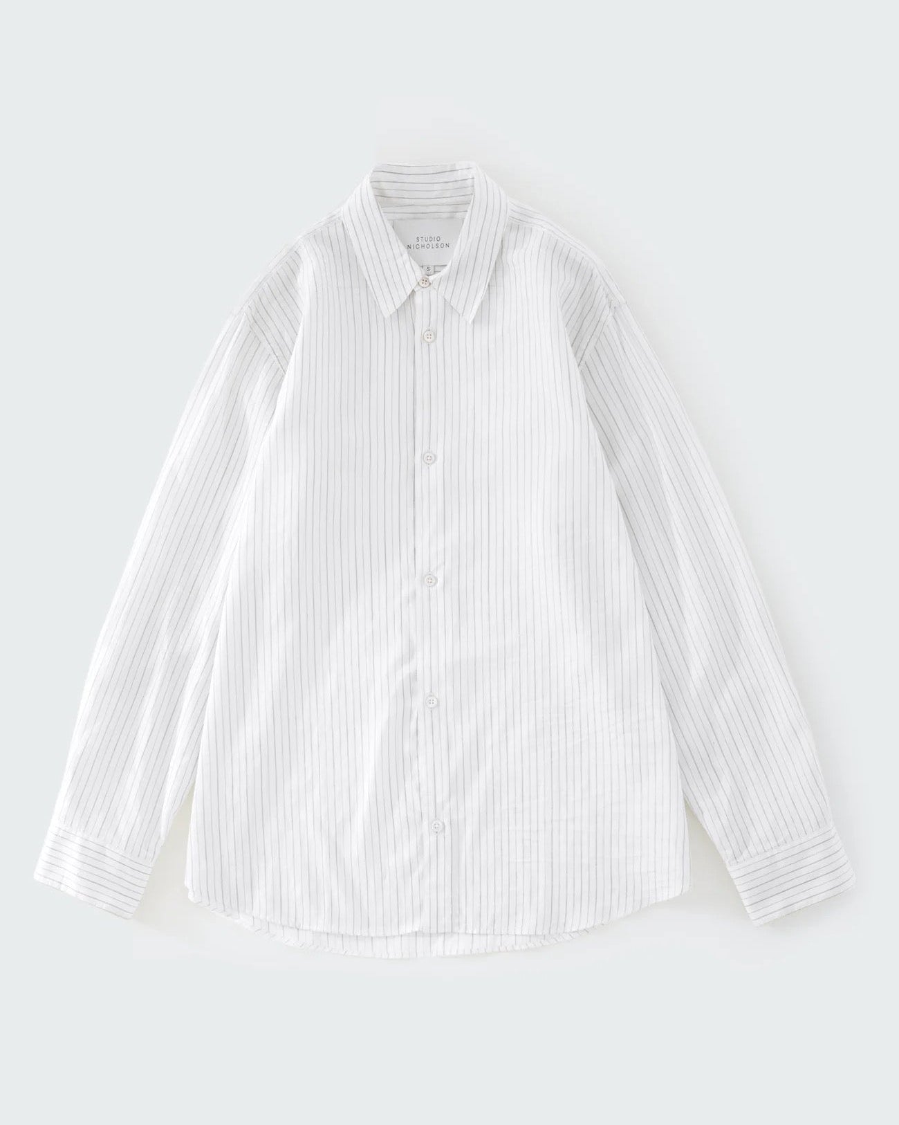Studio Nicholson Silk Boxy Shirt Ecru & Black-Studio Nicholson-Thistle Hill