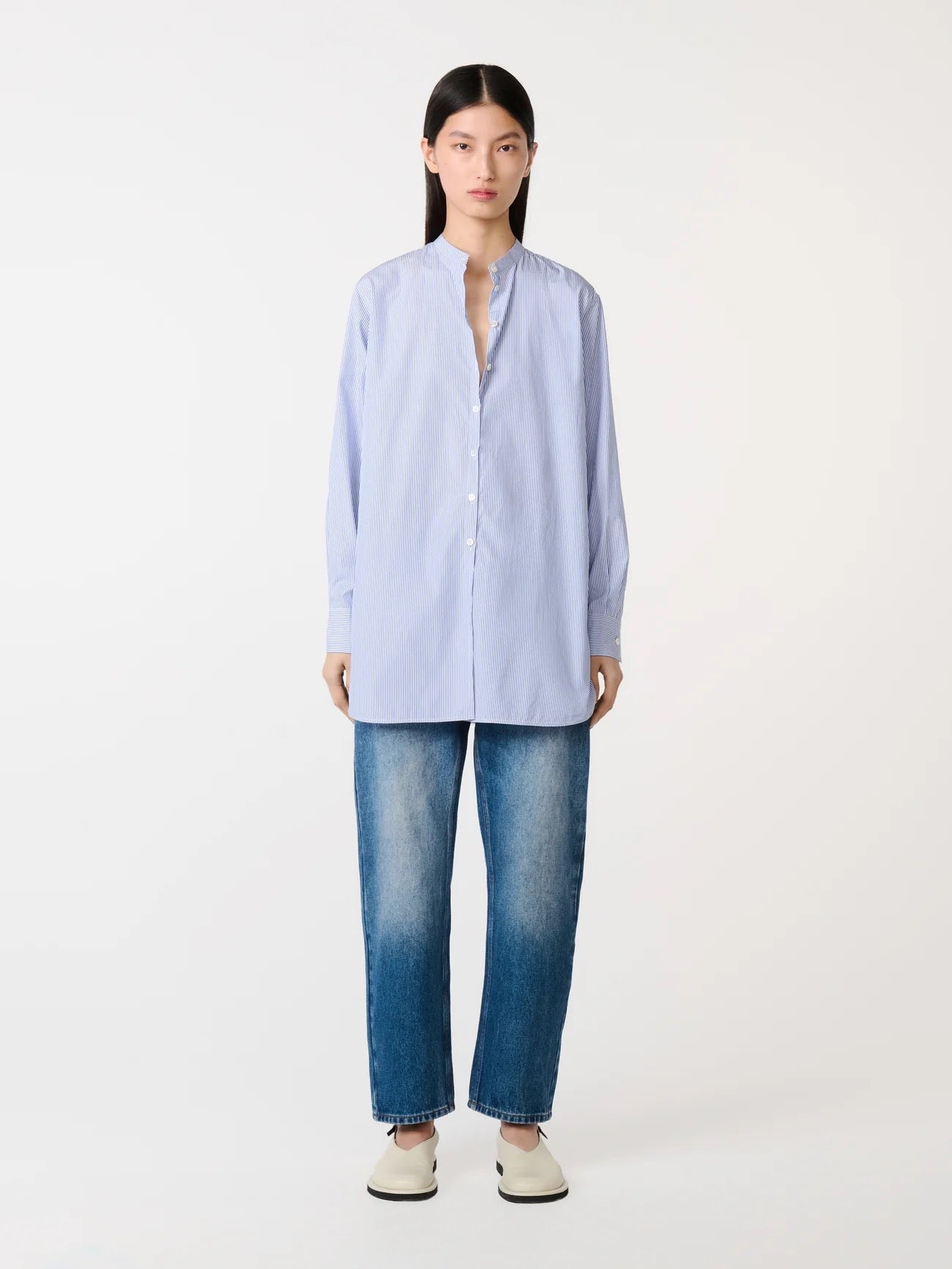Studio Nicholson Cici Shirt in Banker Stripe-Studio Nicholson-Thistle Hill