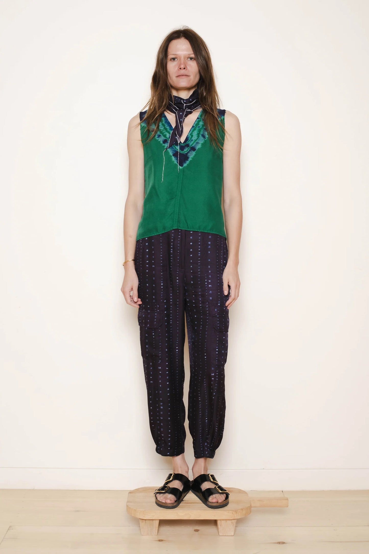 Raquel Allegra Zane Tank Green Blues Borderline-Raquel Allegra-Thistle Hill