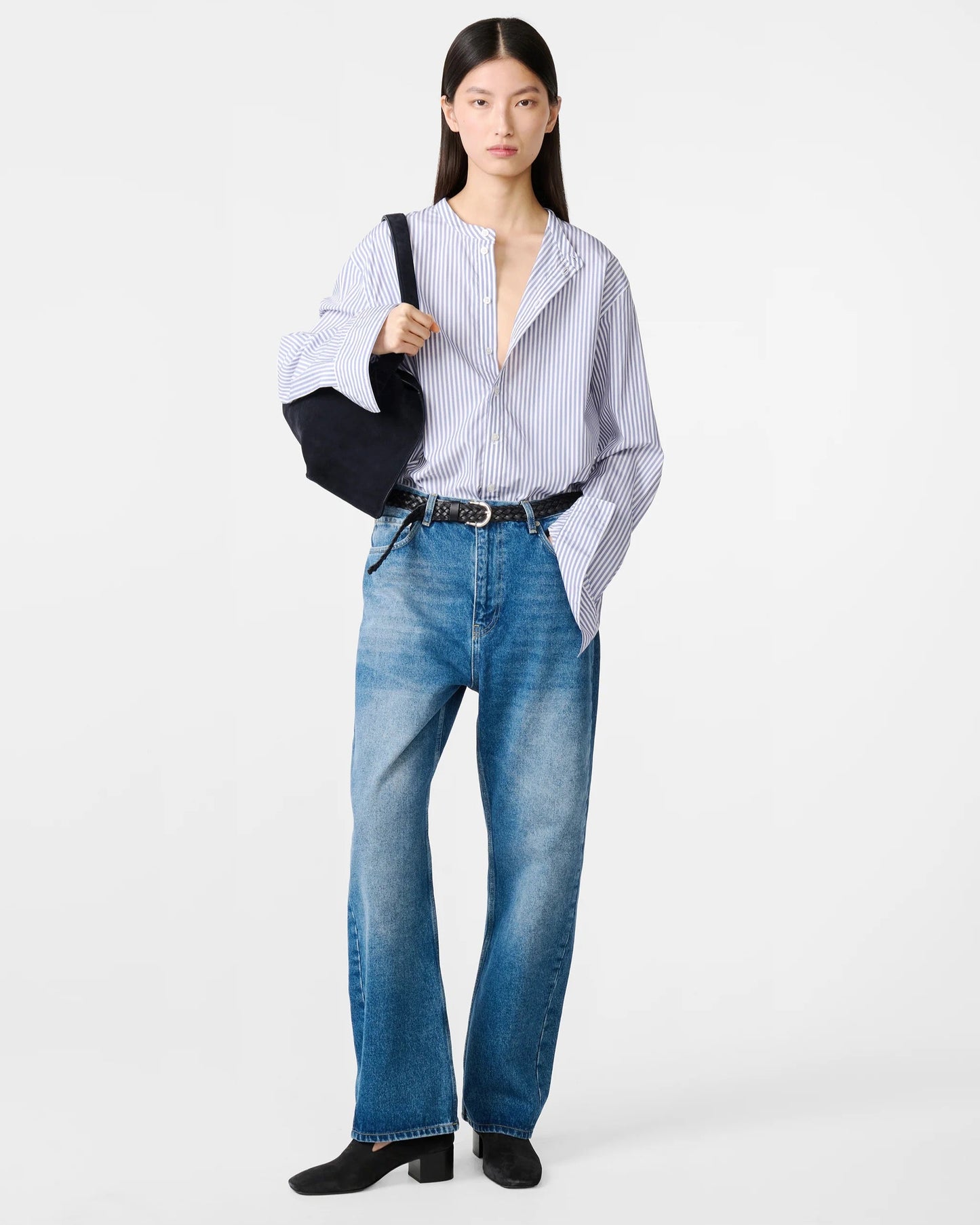Studio Nicholson Cici Shirt in Banker Stripe-Studio Nicholson-Thistle Hill
