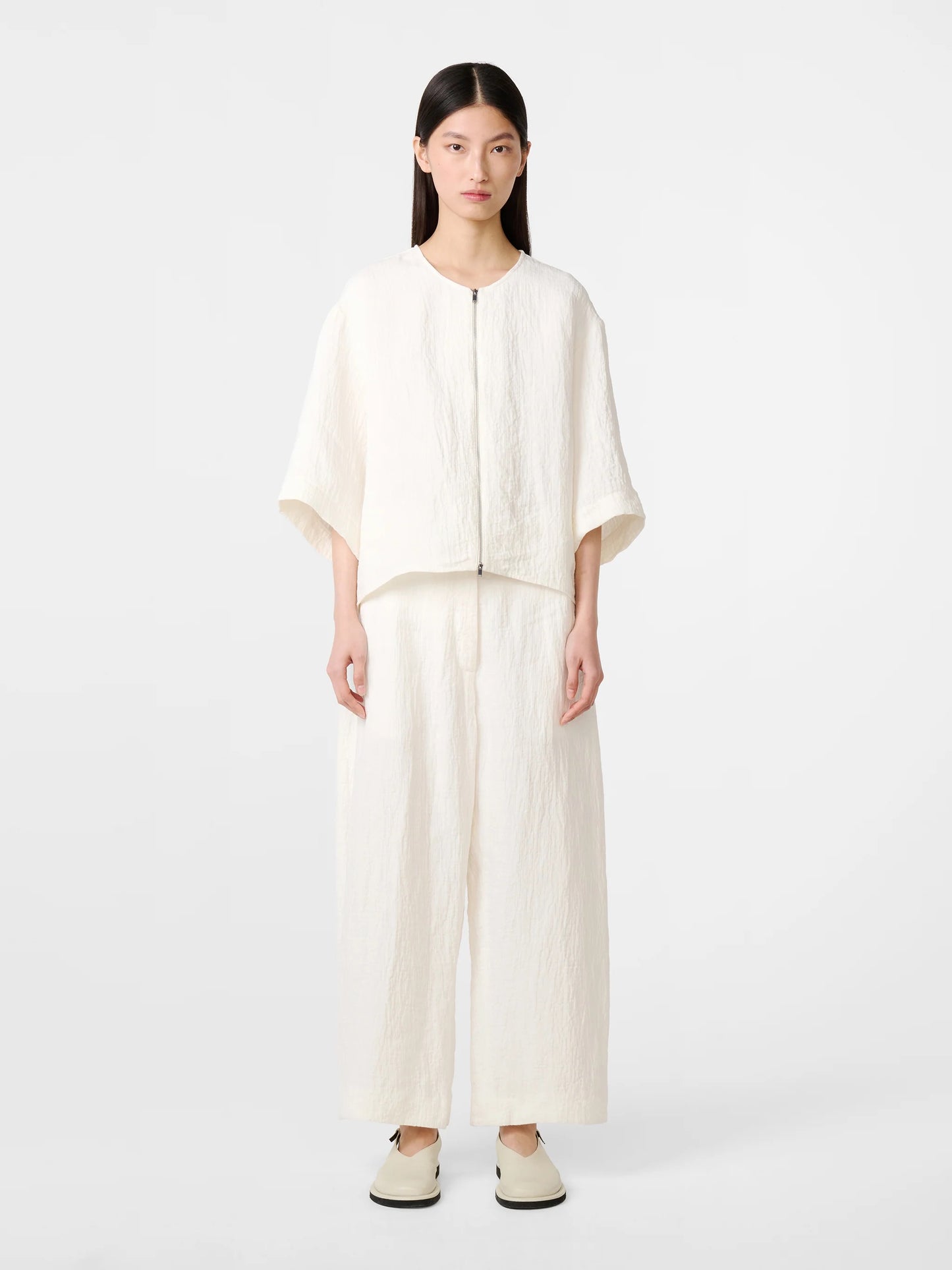 Studio Nicholson Tuttle Linen Shirt in Parchment-Studio Nicholson-Thistle Hill