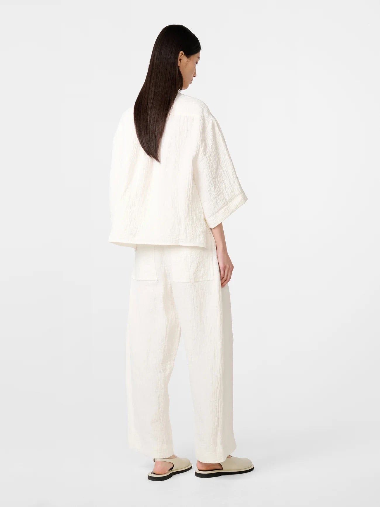 Studio Nicholson Tuttle Linen Shirt in Parchment-Studio Nicholson-Thistle Hill