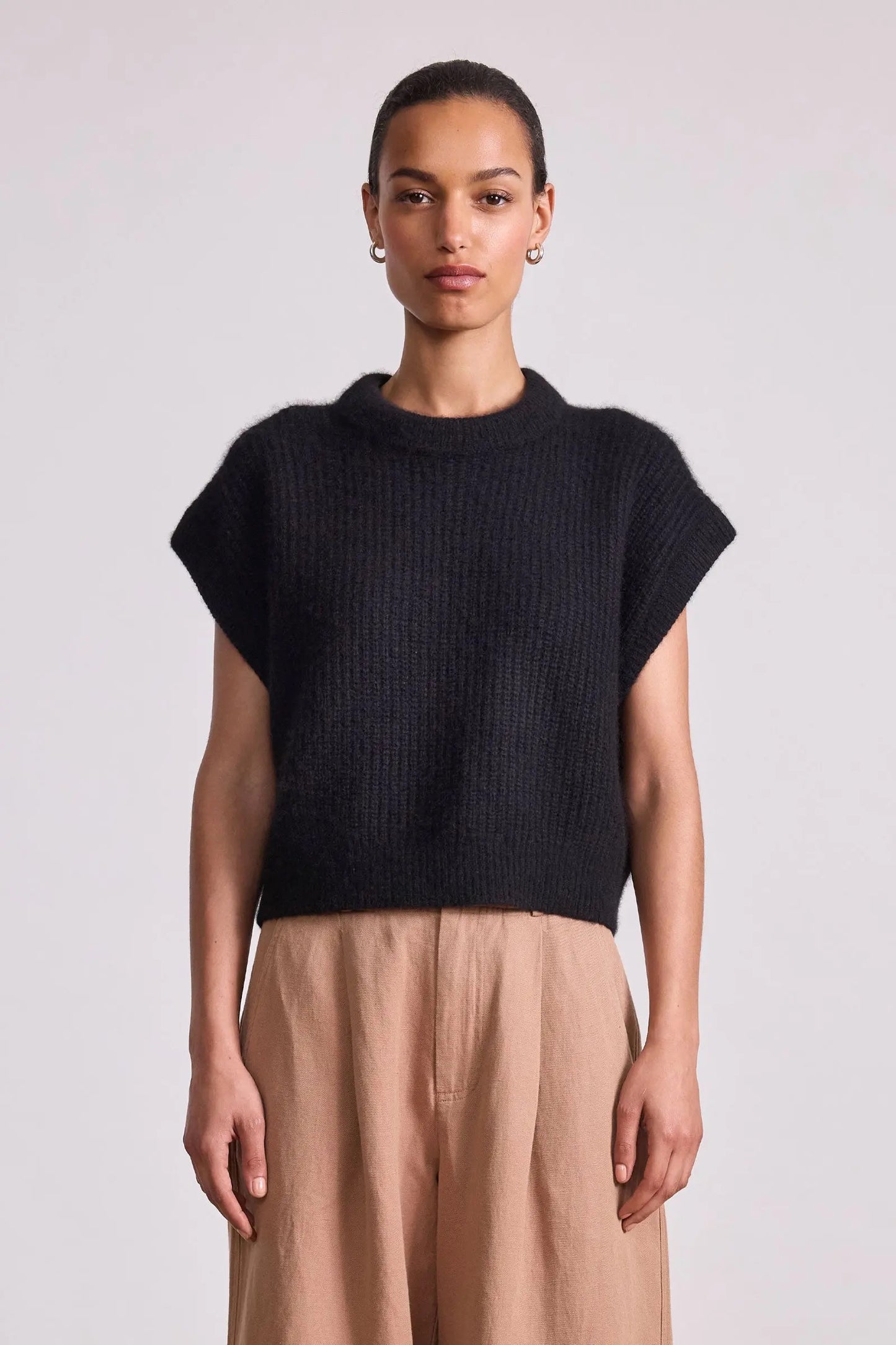 Apiece Apart Softest Olivia Vest Black-Apiece Apart-Thistle Hill