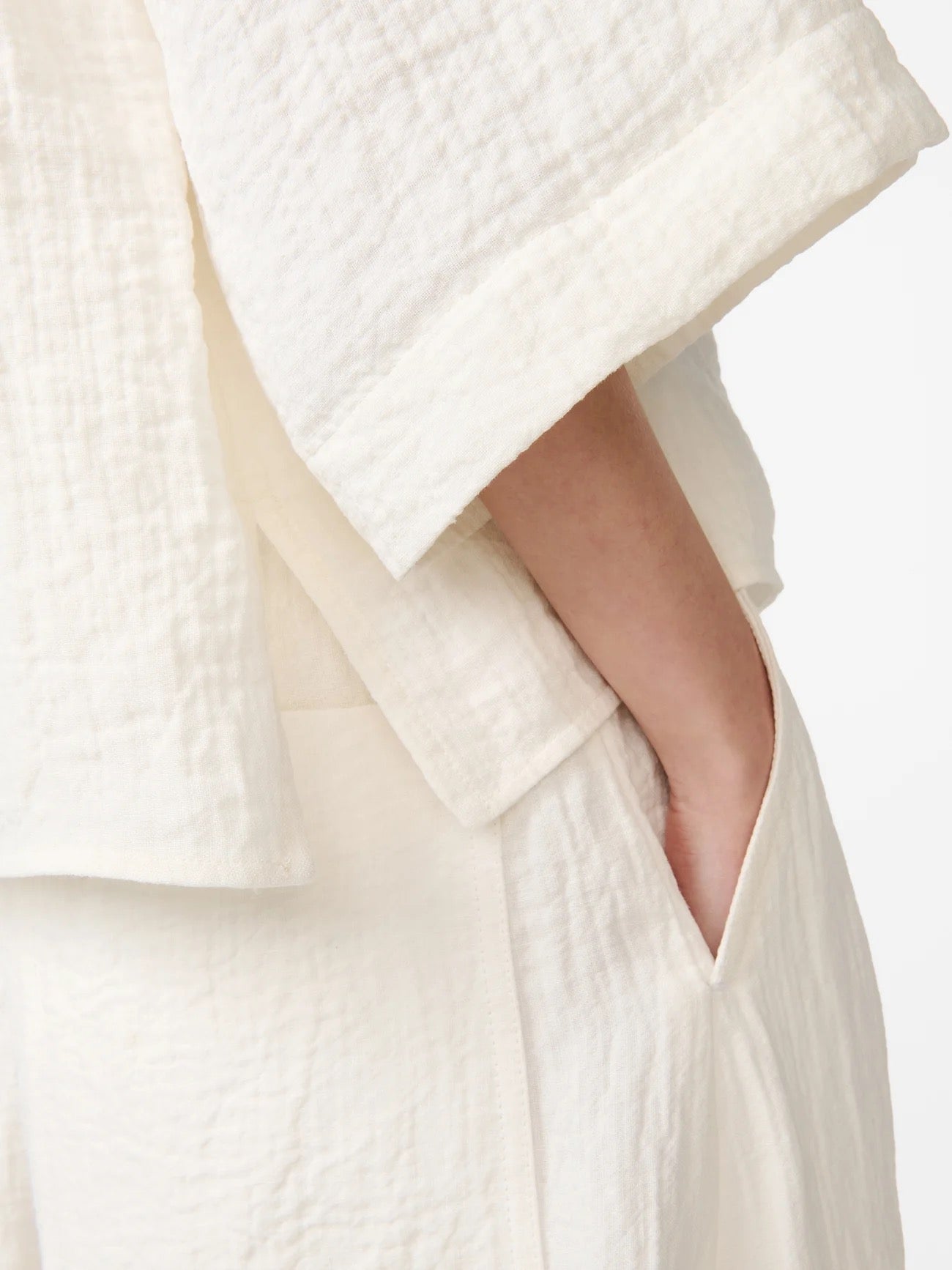 Studio Nicholson Tuttle Linen Shirt in Parchment-Studio Nicholson-Thistle Hill