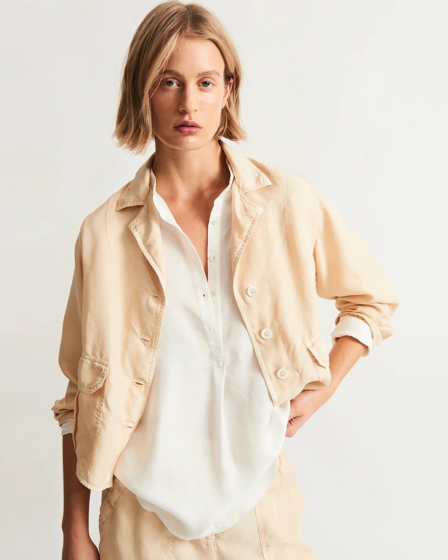 Raquel Allegra Glassel Blazer Cream-Raquel Allegra-Thistle Hill