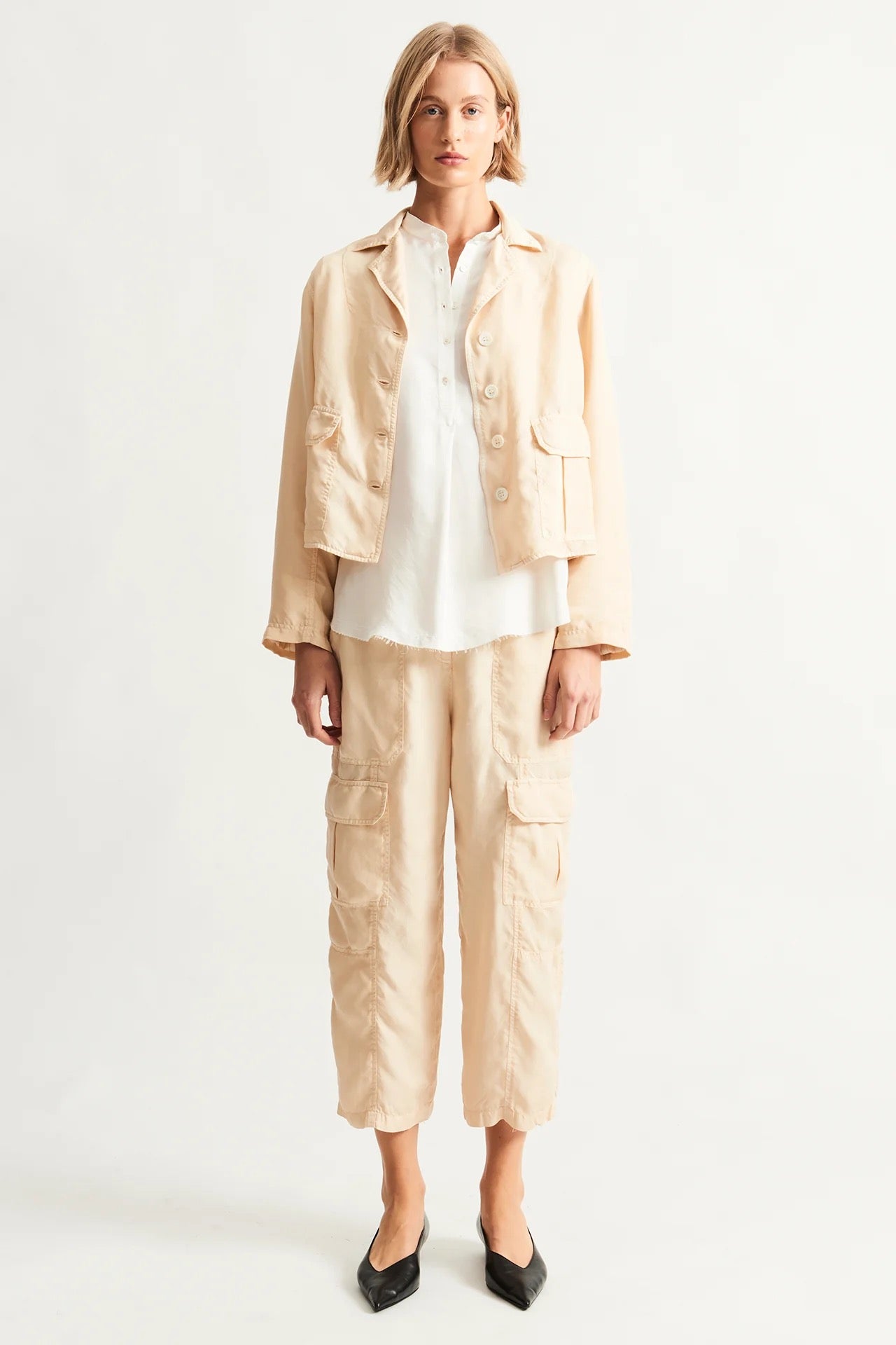 Raquel Allegra Glassel Blazer Cream-Raquel Allegra-Thistle Hill