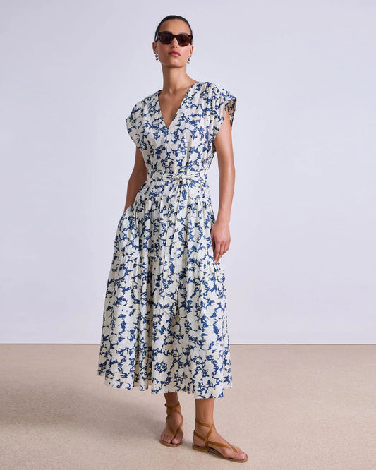 Apiece Apart Agathe Tier Maxi Dress Alina Floral Cream-Apiece Apart-Thistle Hill
