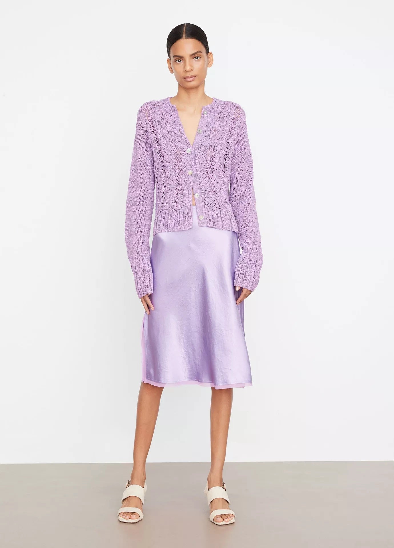 Vince Cable Front Cardigan Hydrangea