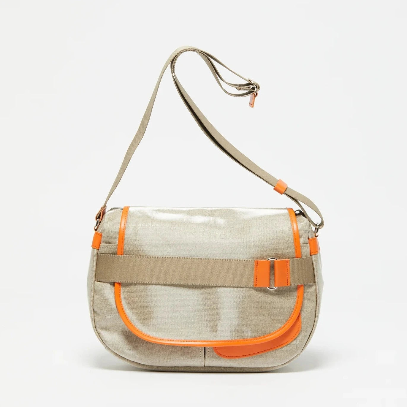 Jack Gomme Paris Gaby Linen Satchel Natural + Orange-Jack Gomme Paris-Thistle Hill