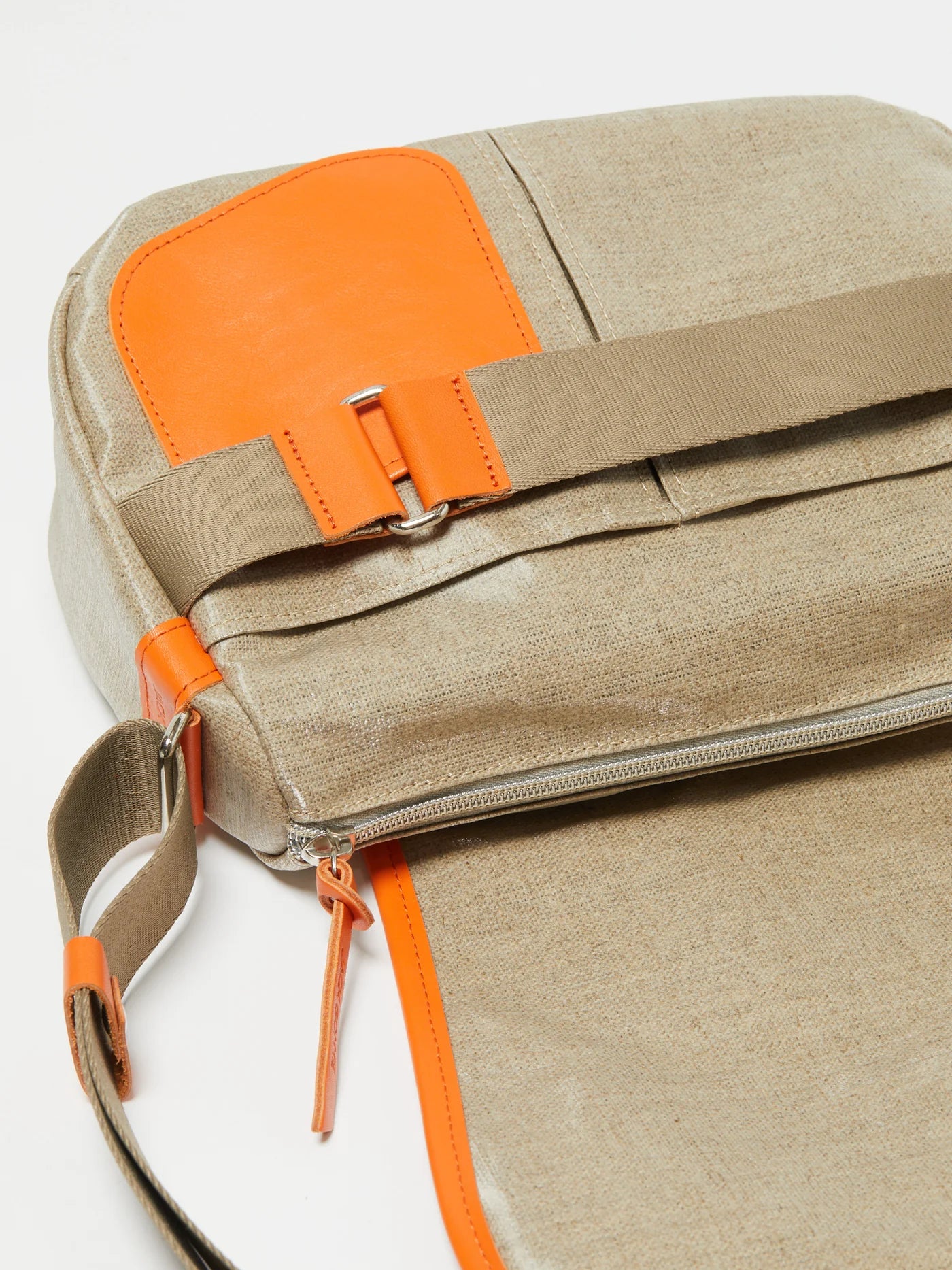 Jack Gomme Paris Gaby Linen Satchel Natural + Orange-Jack Gomme Paris-Thistle Hill
