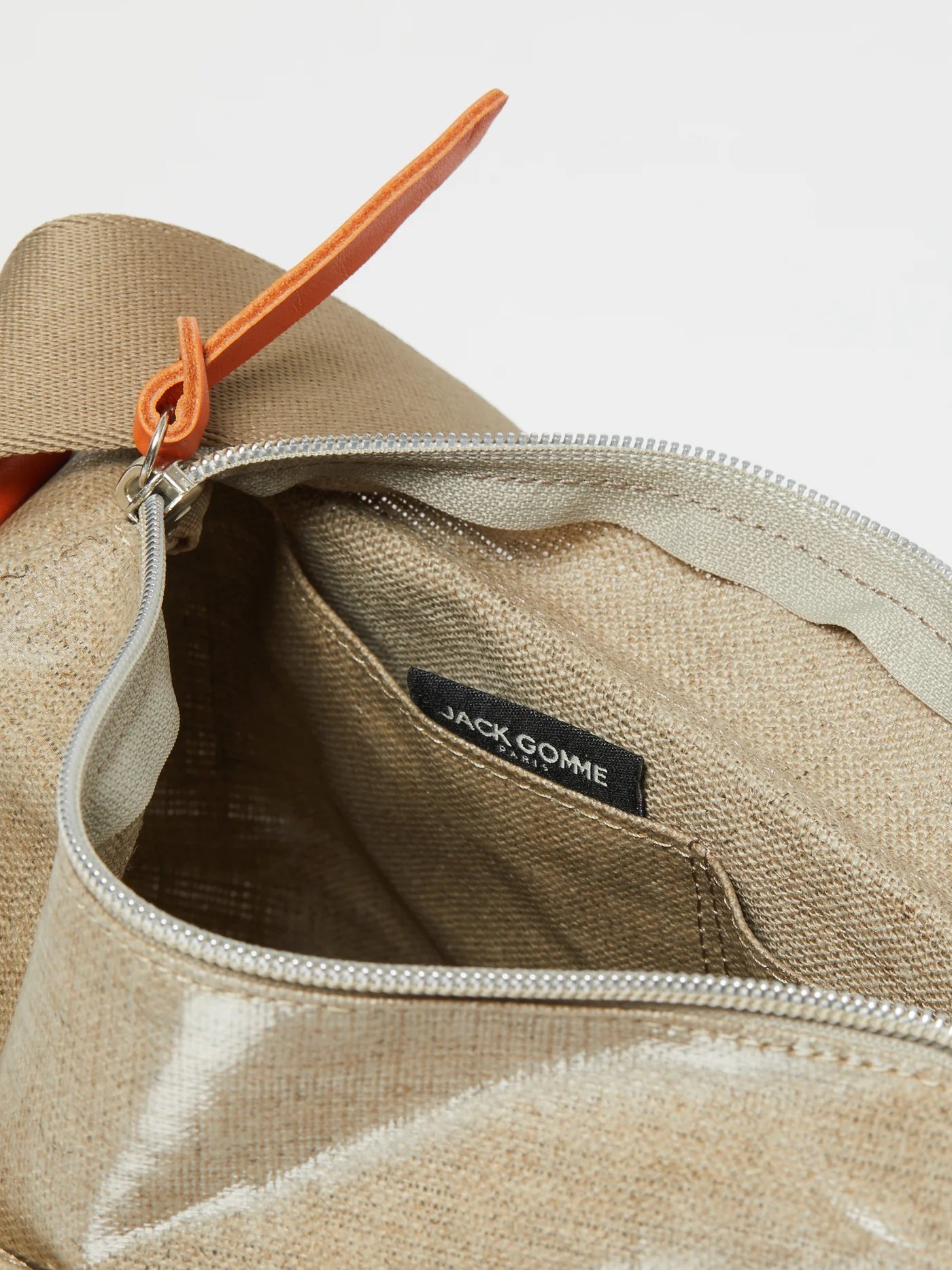 Jack Gomme Paris Gaby Linen Satchel Natural + Orange-Jack Gomme Paris-Thistle Hill