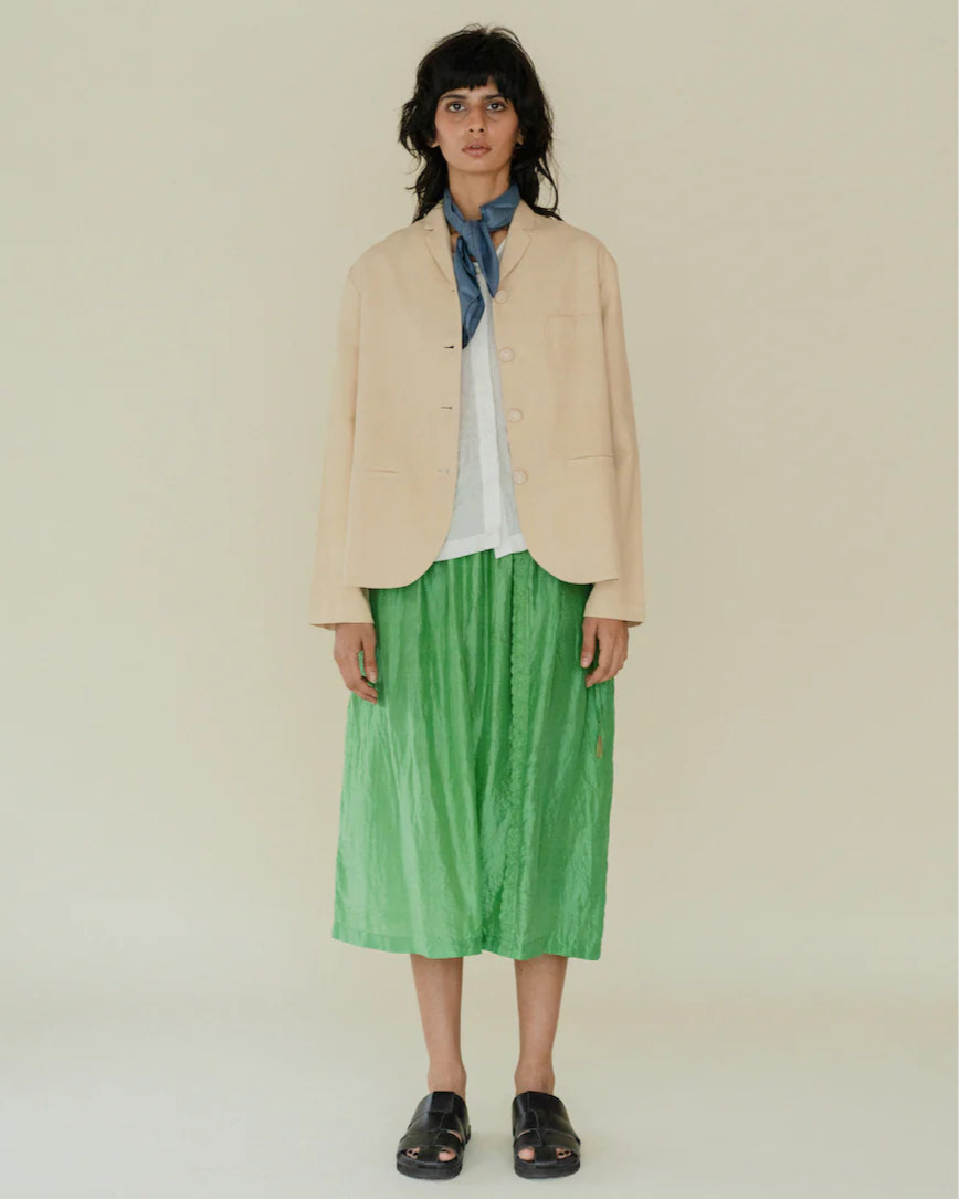Runaway Bicycle Stella Shamrock Green Embroidered Skirt-Runaway Bicycle-Thistle Hill