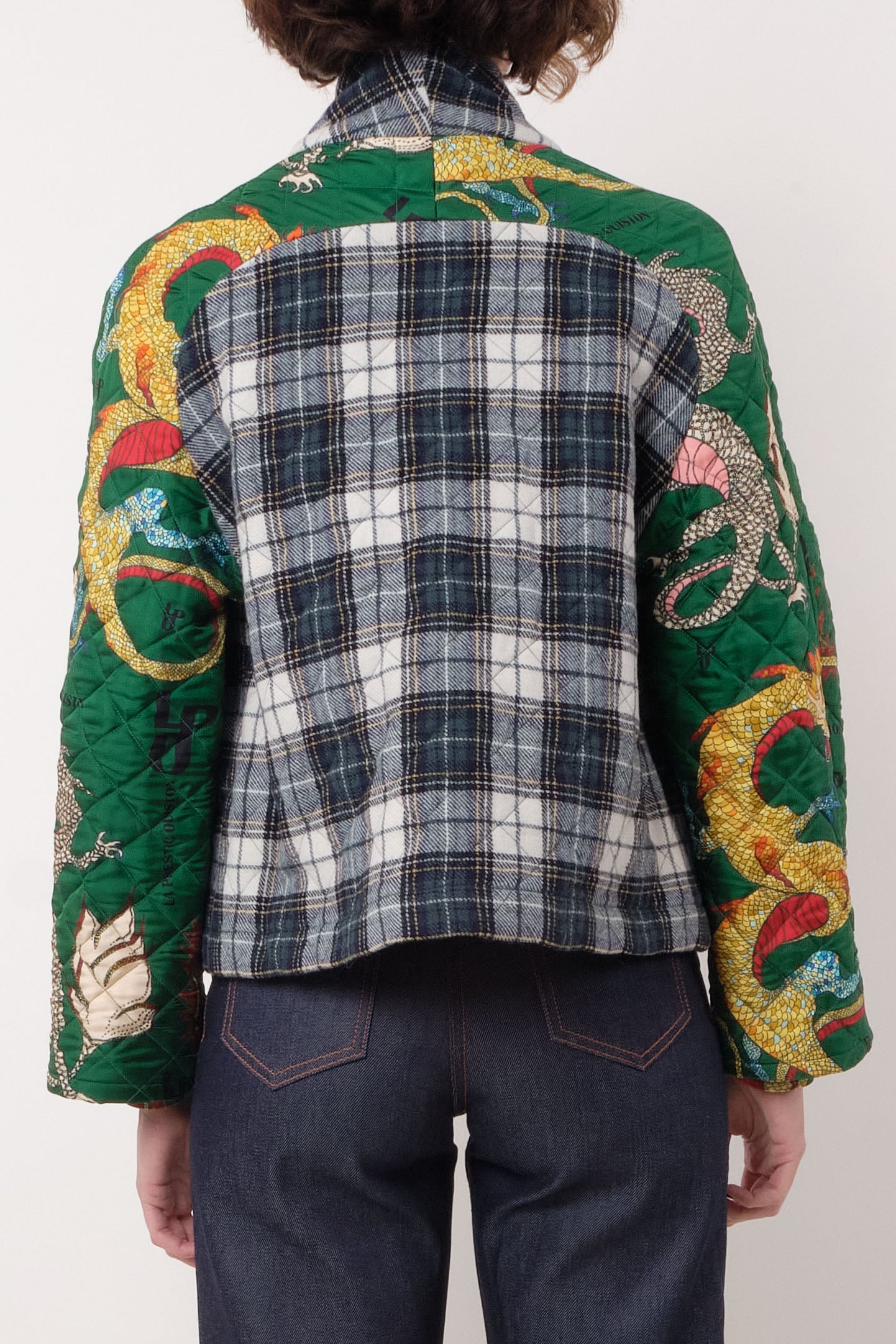 La Prestic Ouiston Green Dragon & Tartan Jacket-La Prestic Ouiston-Thistle Hill