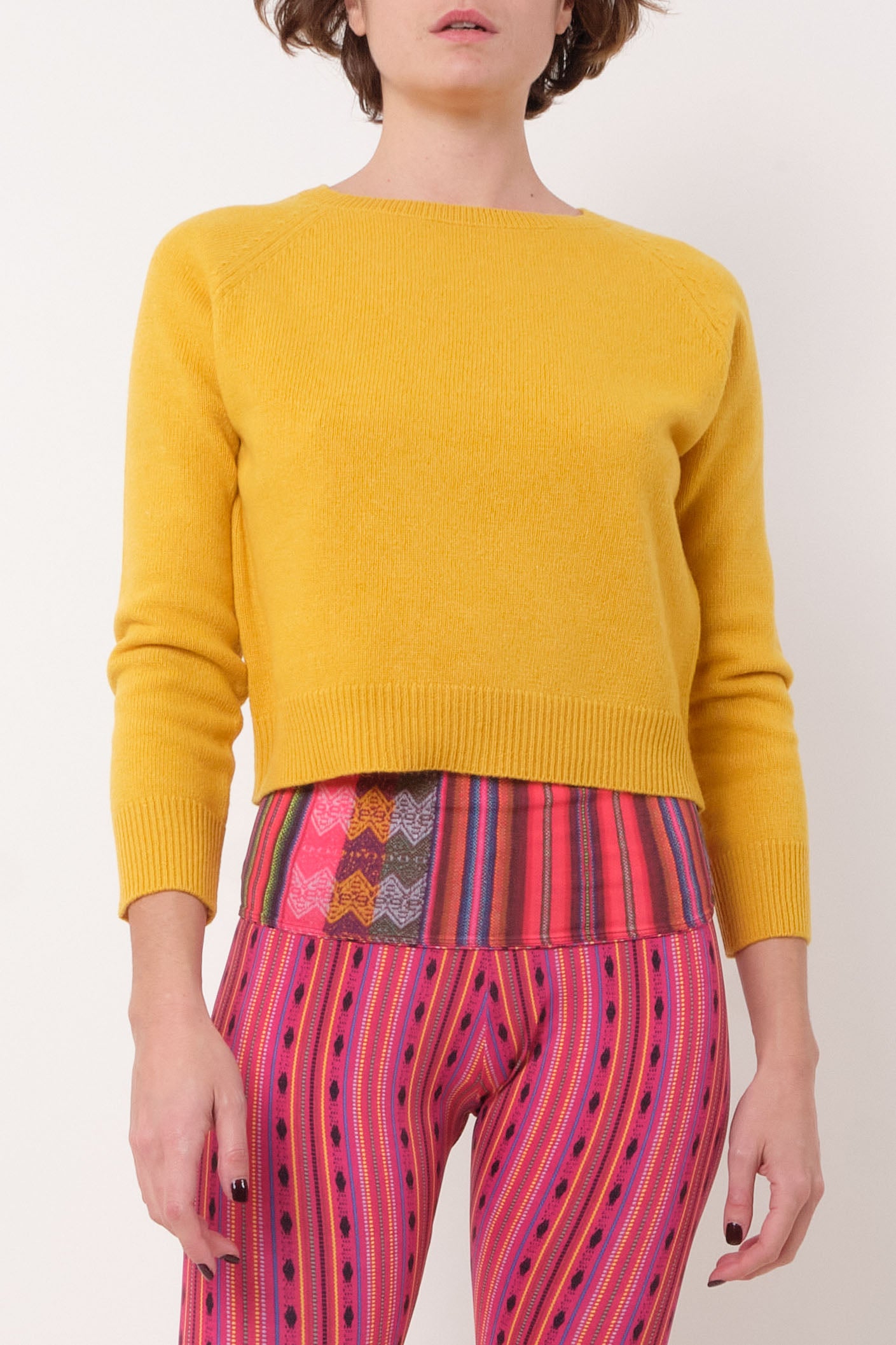 La Prestic Ouiston Ras du Cou Jaune Sweater-La Prestic Ouiston-Thistle Hill